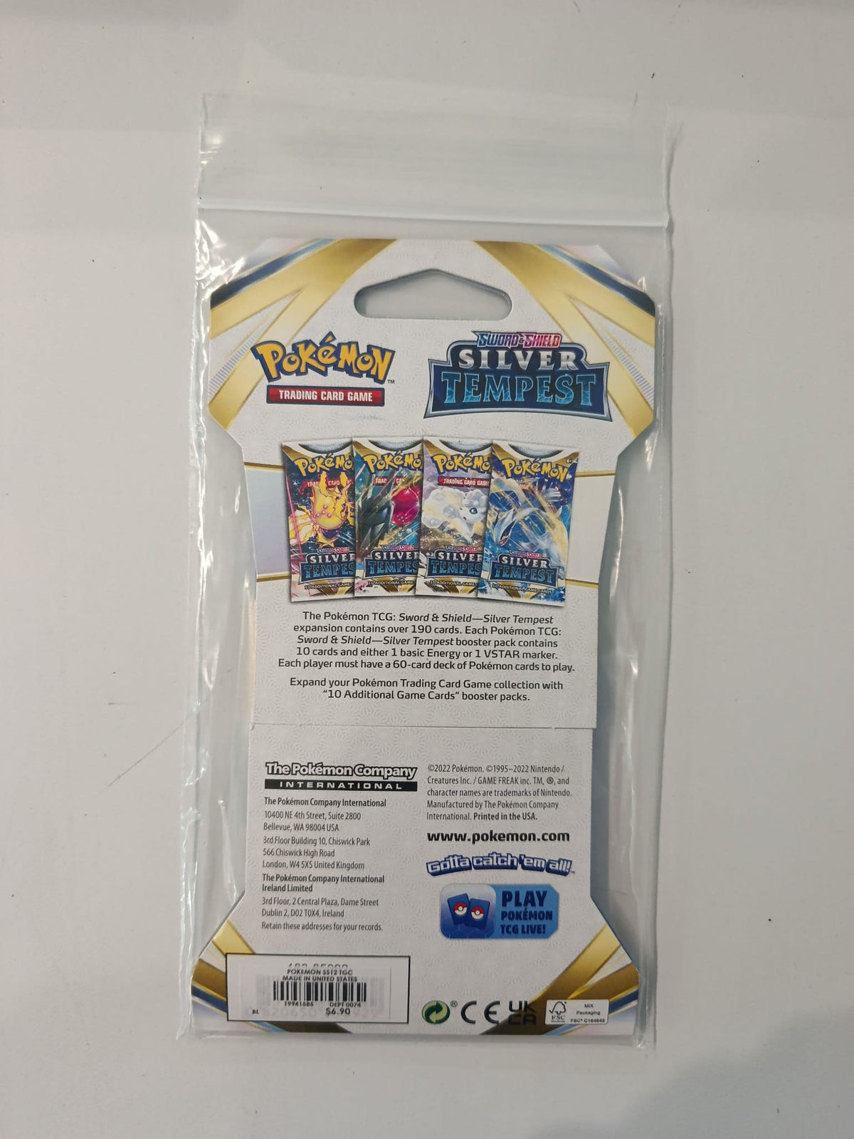 Pokemon Sword & Shield Silver Tempest Lugia Booster Pack 2022 (English) - view 2