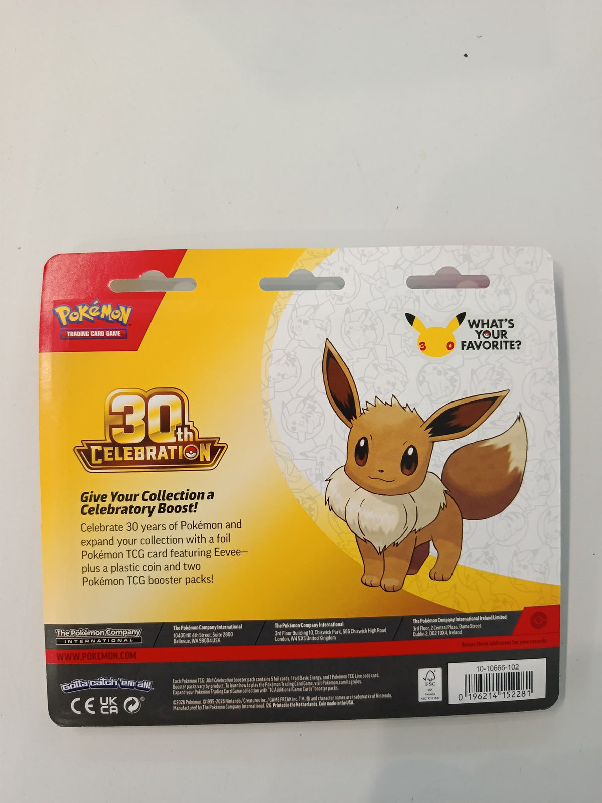 Pokemon 30th Celebration Eevee Blister 2025 (English) - view 2