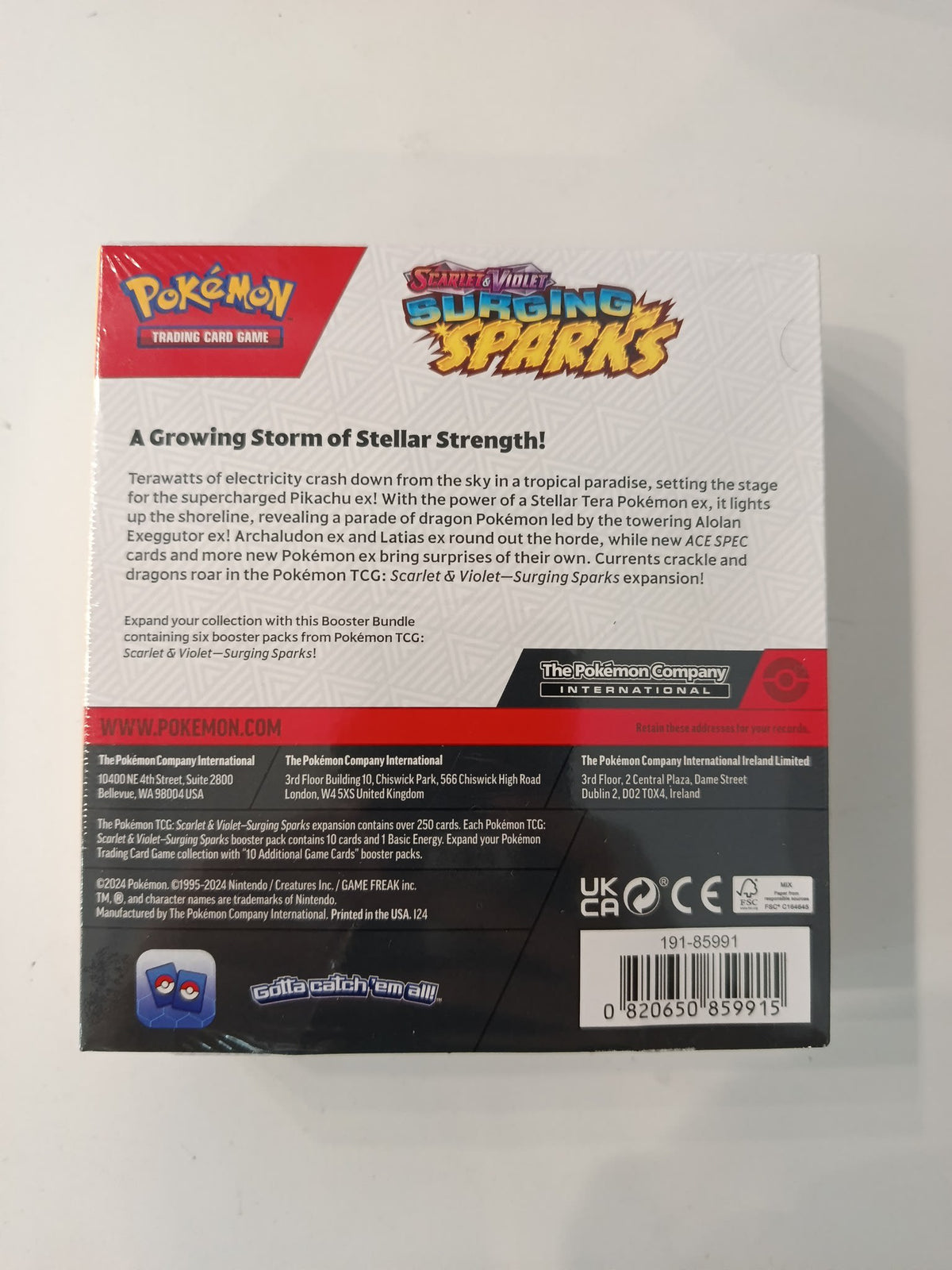 Pokemon Scarlet & Violet Surging Sparks Pikachu ex Booster Bundle 2024 (English) - view 2