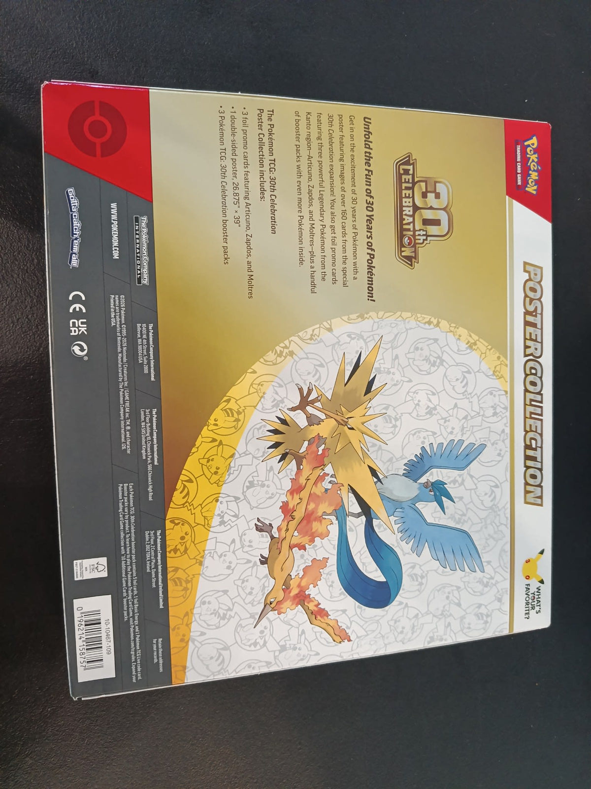 Pokemon 30th Celebration Articuno, Zapdos, Moltres Poster Collection 2026 (English) - view 2