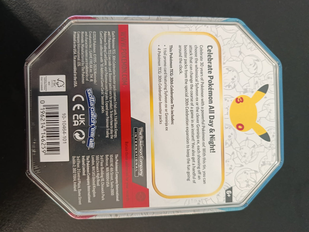 Pokemon 30th Celebration Greninja ex Tin 2025 (English) - view 2