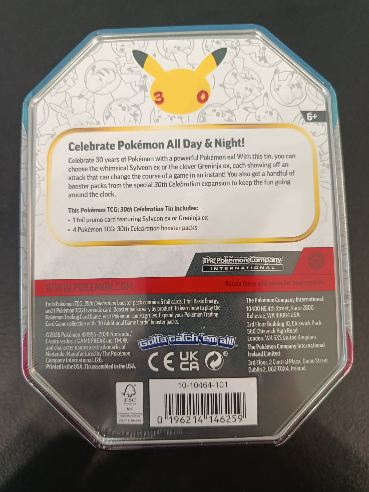 Pokemon 30th Celebration Sylveon ex Tin 2026 (English) - view 2