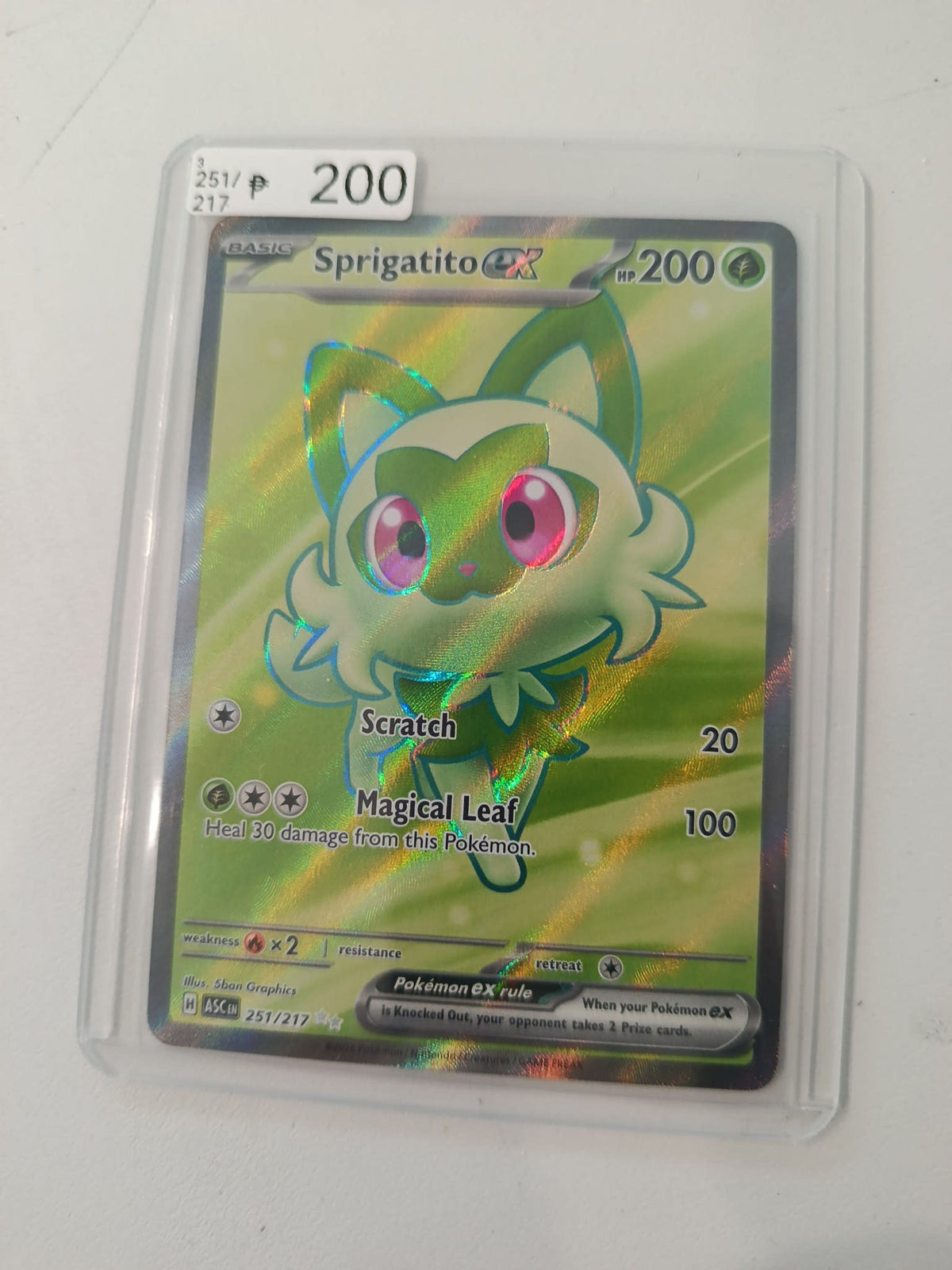 Pokémon Company sv4pt Sprigatito ex #251/217 PSA 9