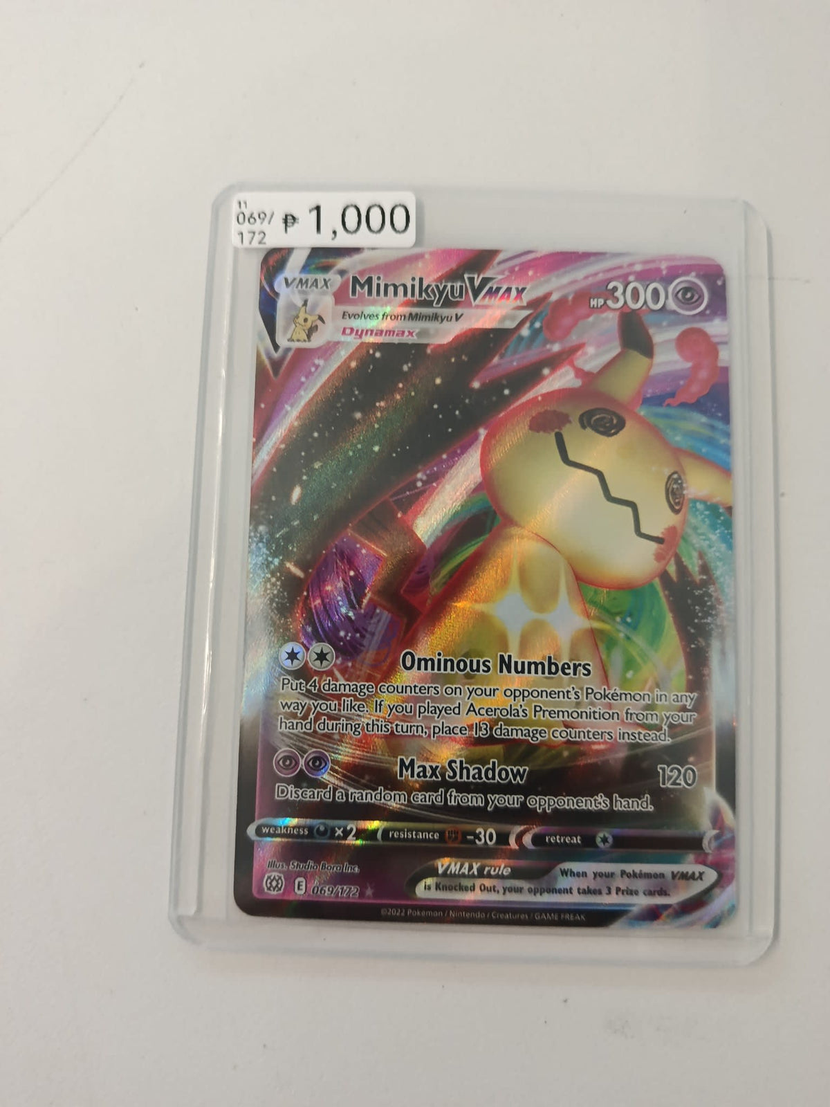 The Pokemon Company VMAX role Mimikyu VMAX #069/172 PSA 9