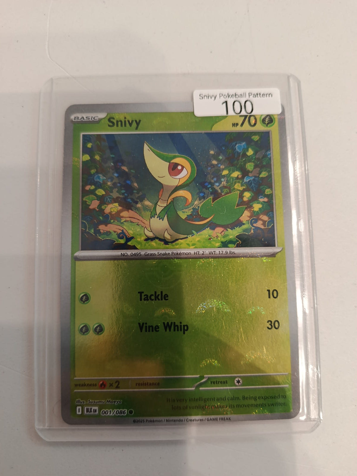 Pokemon Snivy BLK (Blackout) #001/086 2025 (English) 001/086