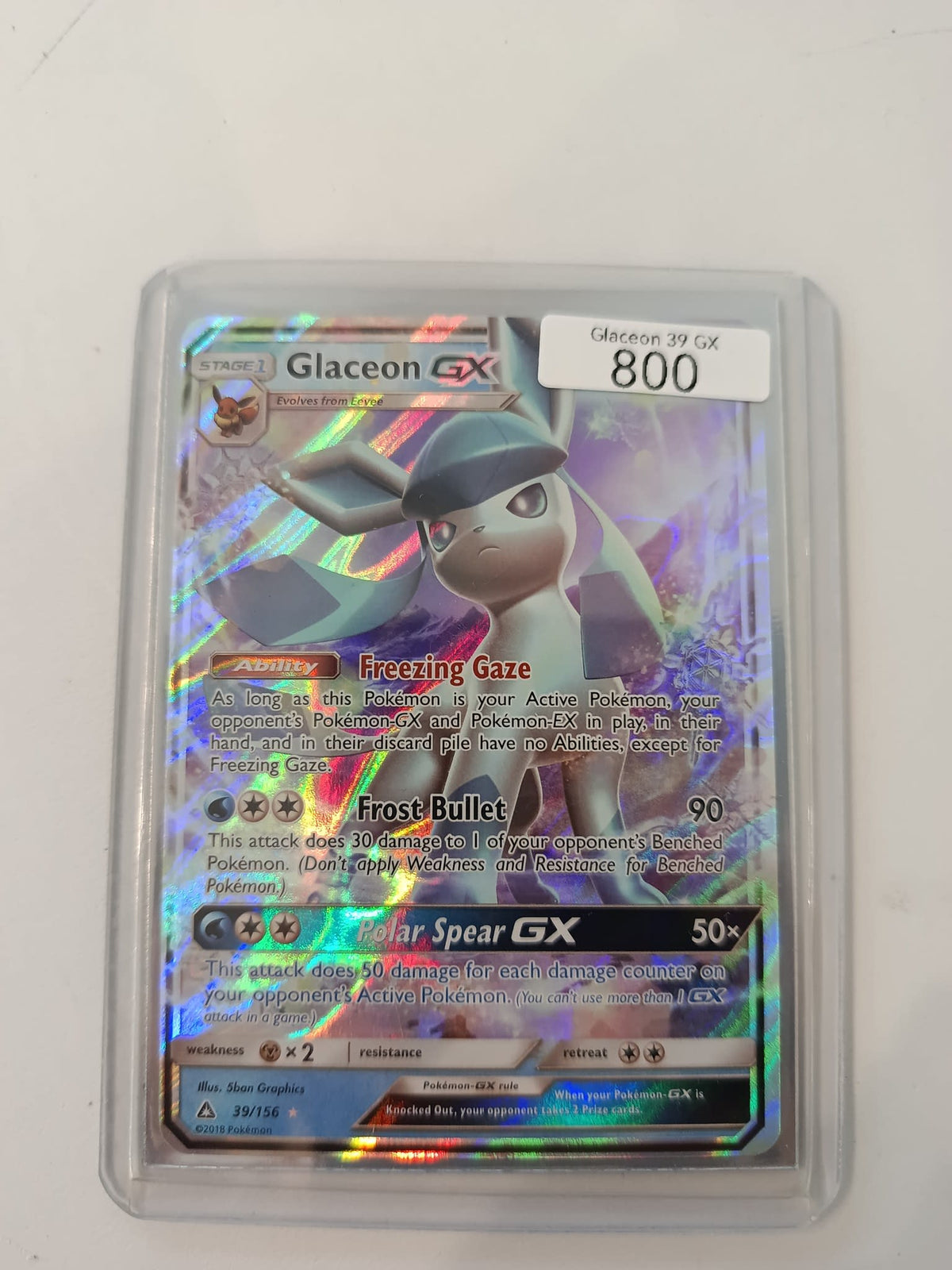 Pokemon Glaceon GX Ultra Prism #39/156 2018 (English)