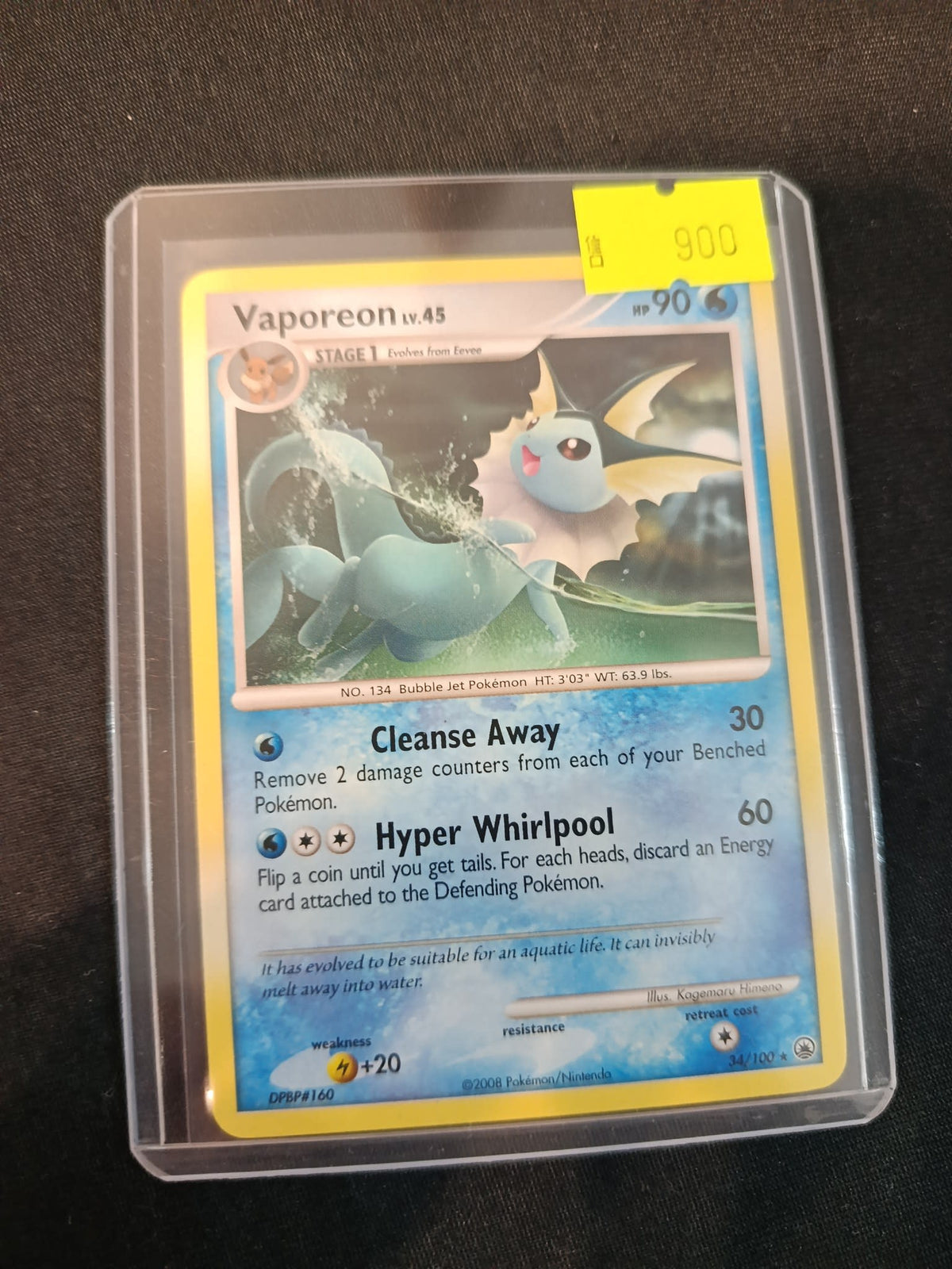 Pokemon Vaporeon Majestic Dawn #34/100 2008 (English)