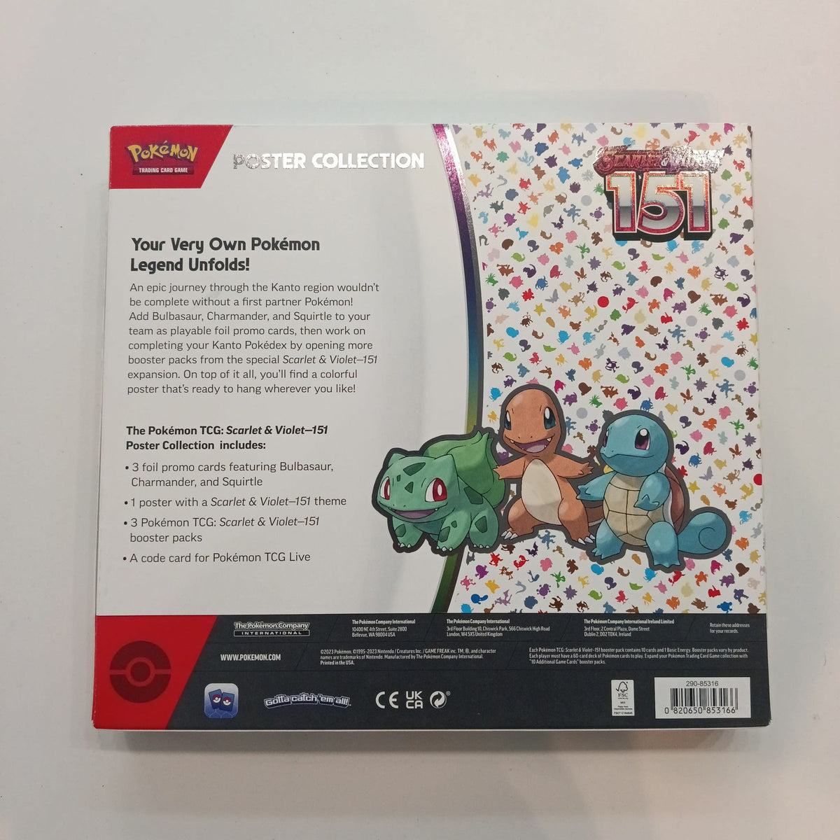 2023 Pokemon TCG Scarlet & Violet Bulbasaur, Charmander, Squirtle - view 2