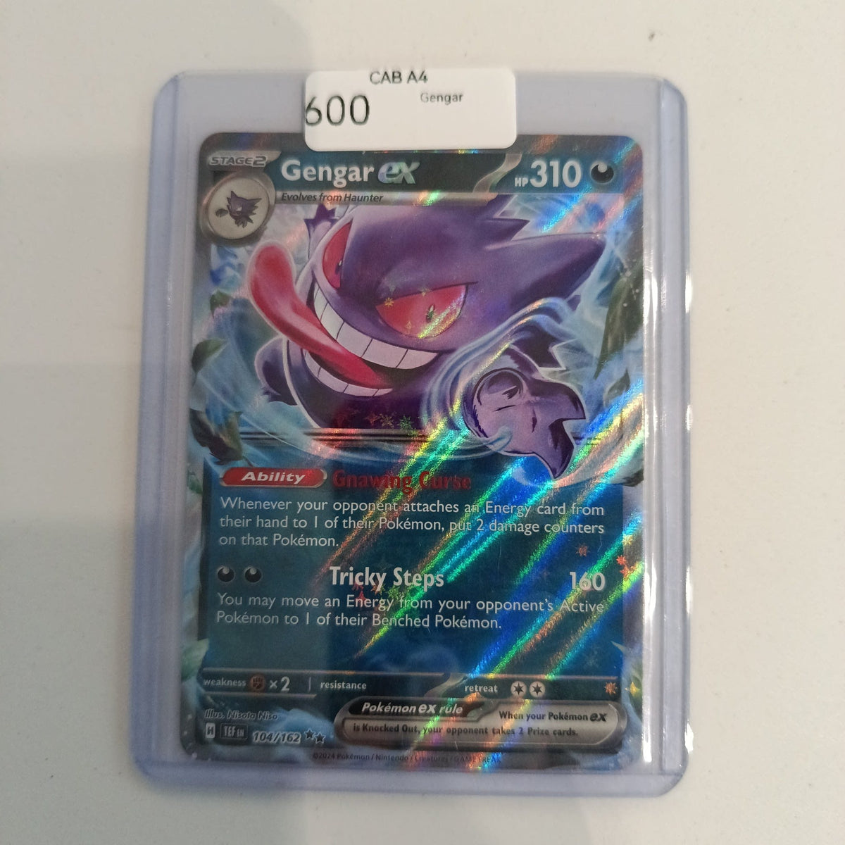 Pokemon Gengar ex TEF (Temporal Forces) #104/162 2024 (English)