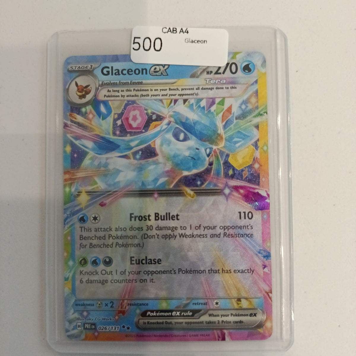 Pokemon Glaceon ex Paldean Fates (SV4.5) #026/131 2023 (English)