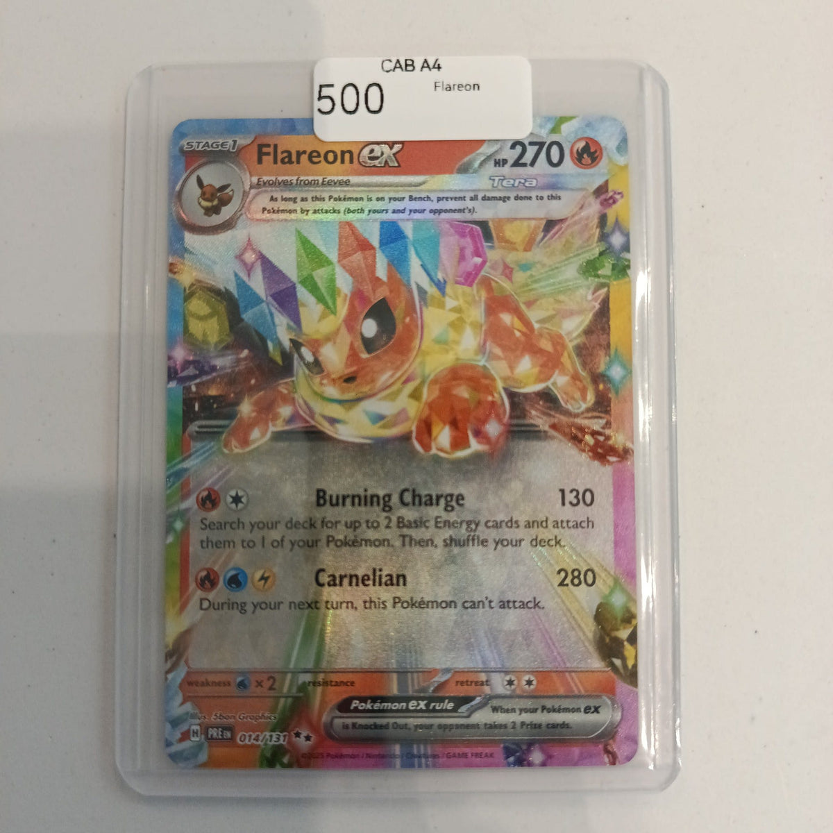 Pokemon Flareon ex Prismatic Evolutions (PRE) #014/131 2025 (English)