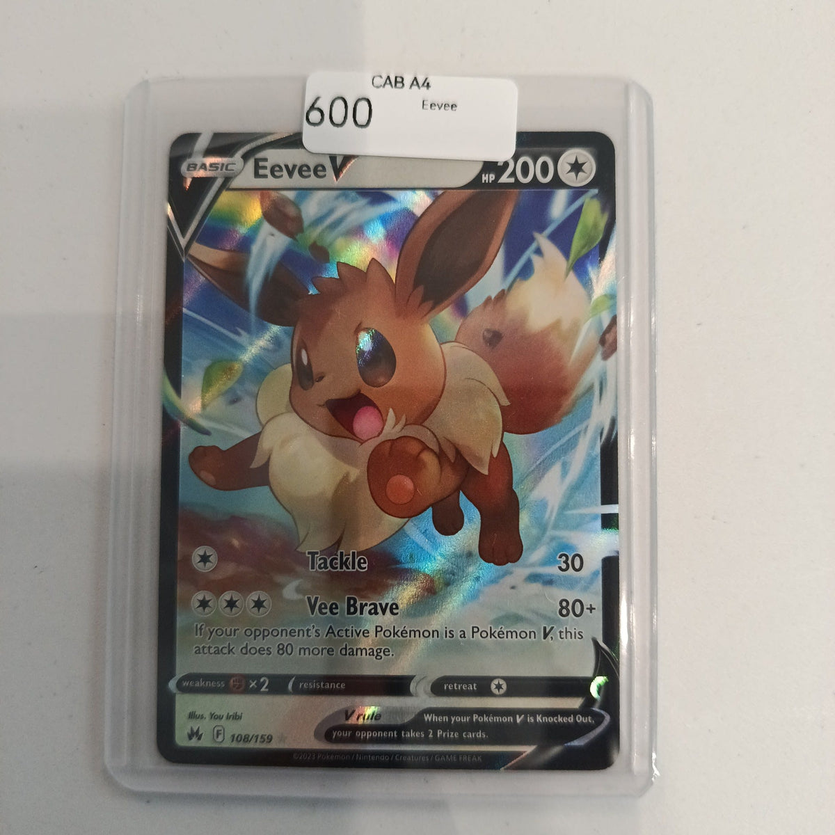 Pokemon Eevee V Crown Zenith #108/159 2023 (English)