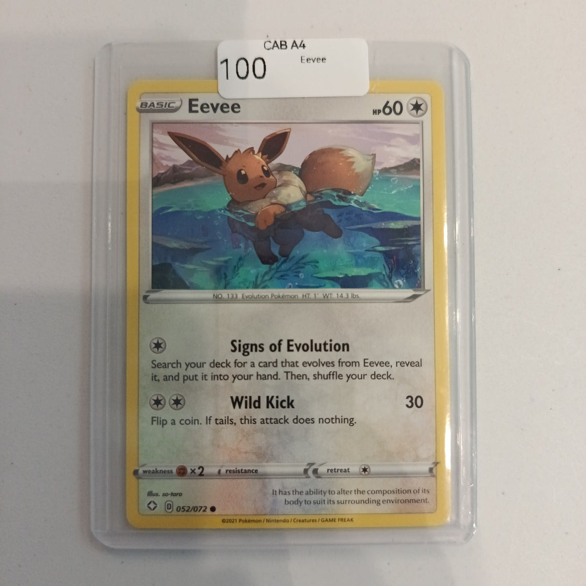 Pokemon Eevee Shining Fates #052/072 2021 (English)
