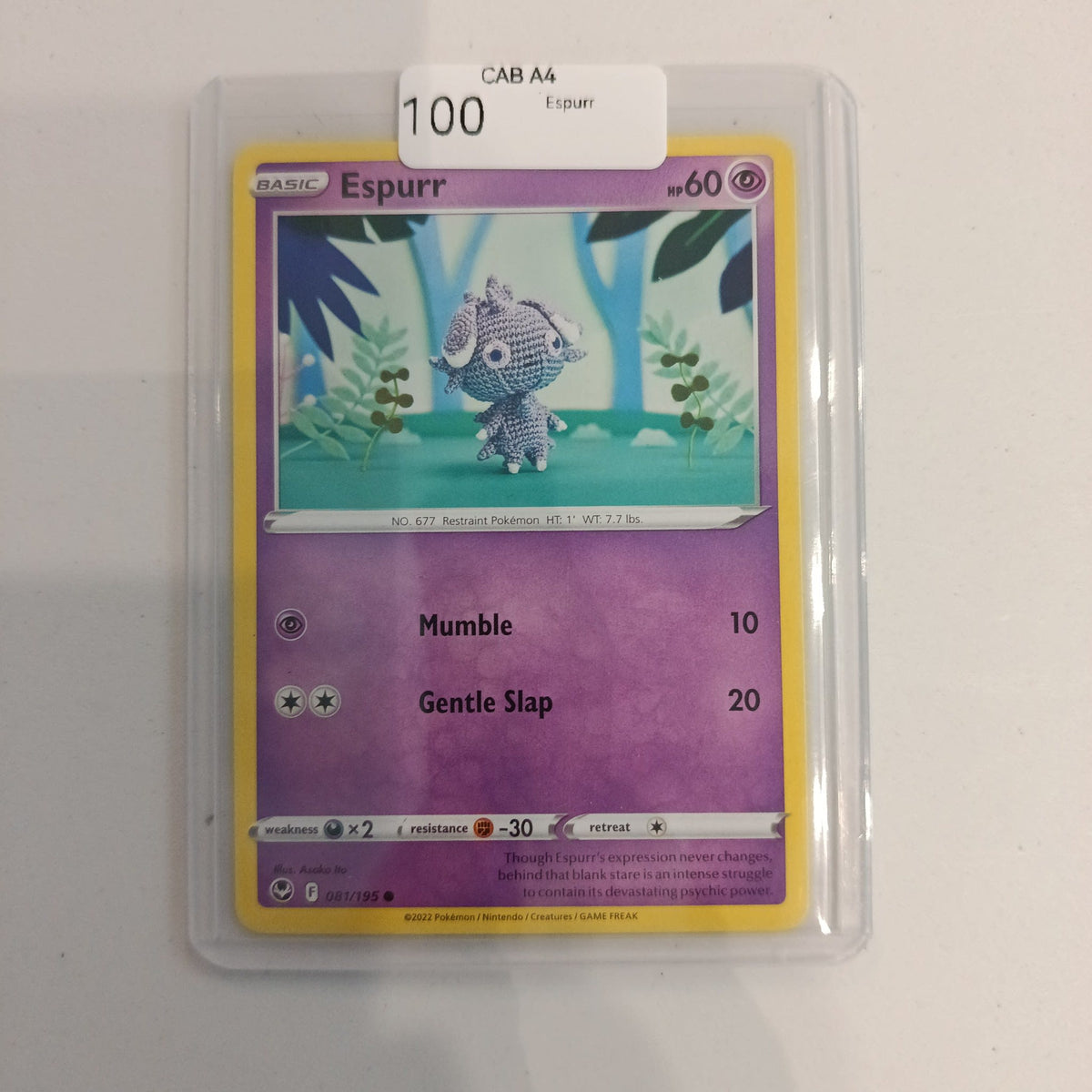 Pokemon Espurr Silver Tempest #081/195 2022 (English)