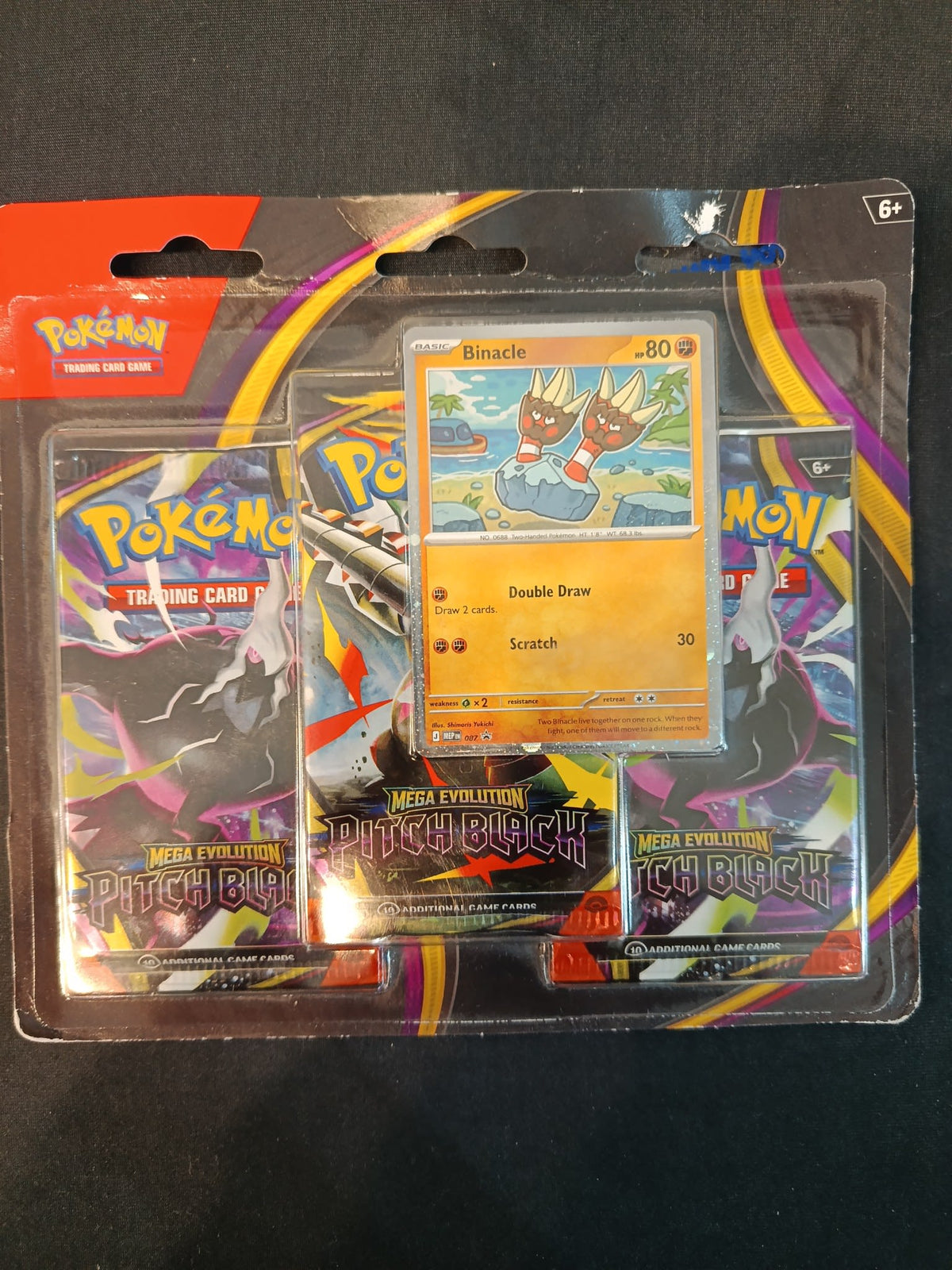 Pokemon Mega Evolution Pitch Black Binacle Blister (English)