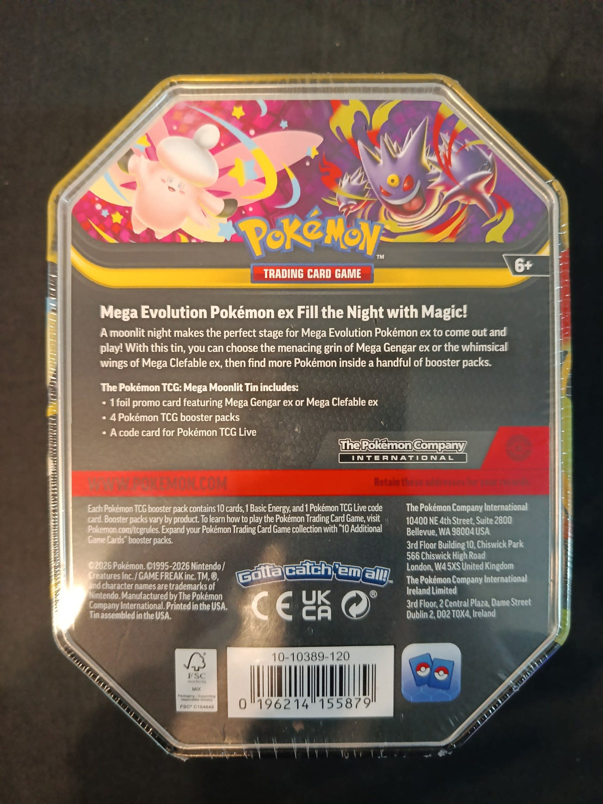 Pokemon Mega Moonlit Tin Mega Clefable ex 2026 (English) - view 2