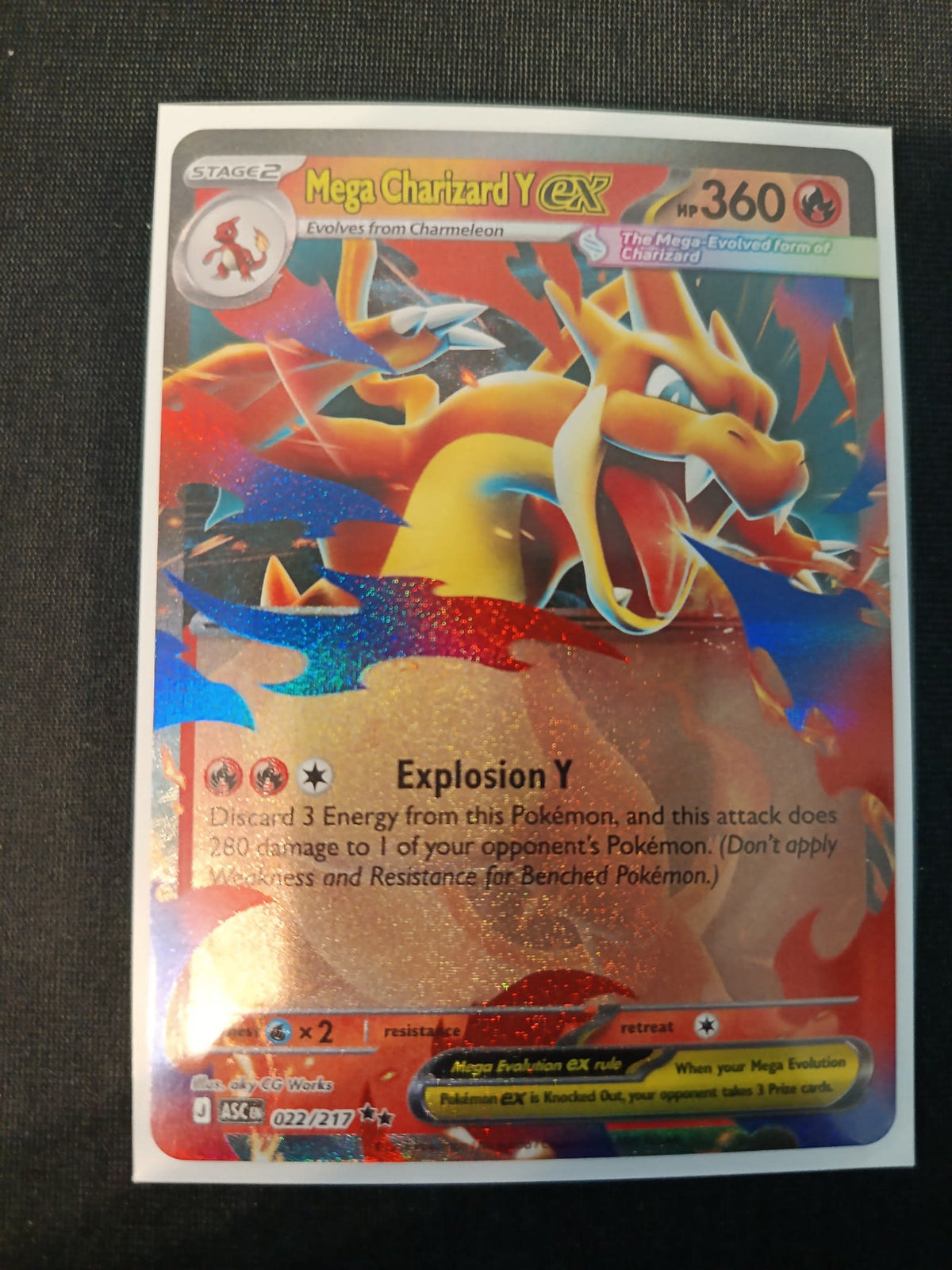 Pokemon Mega Charizard Y ex ASC (Ancient Origins / Surging Sparks era — set code ASC) #022