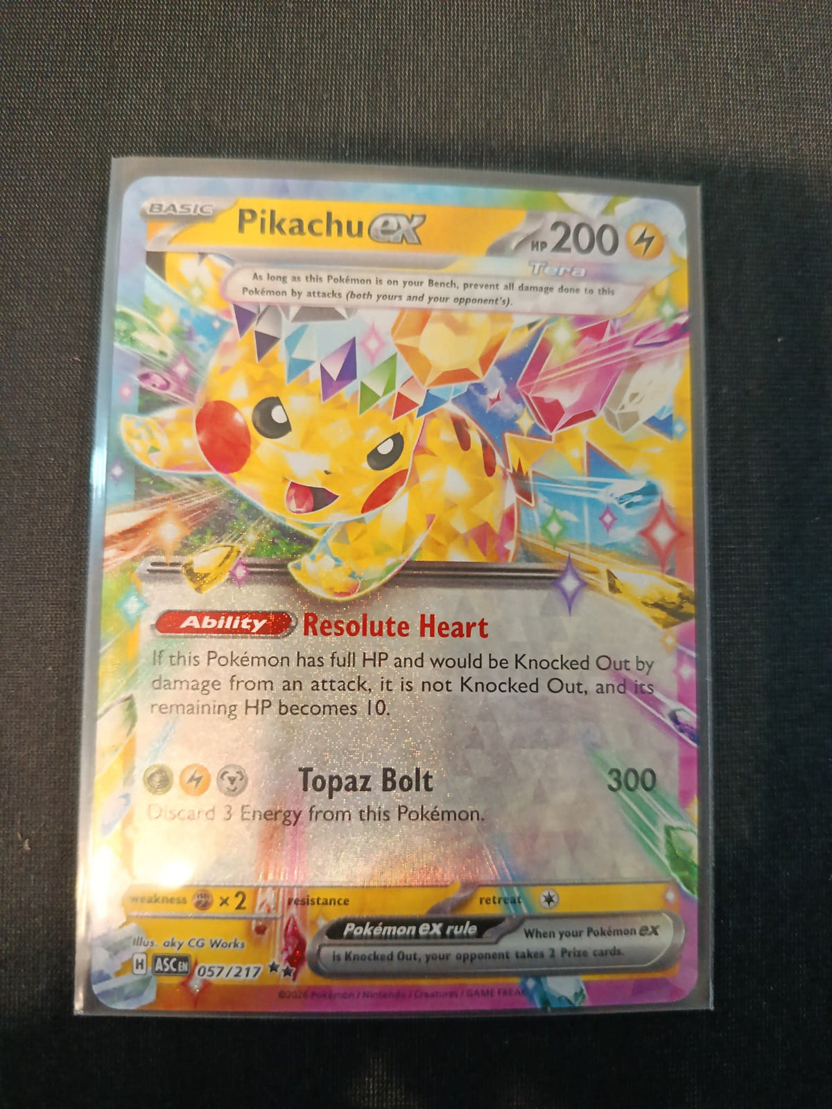 Pokemon Pikachu ex ASC (Prismatic Evolutions) #057/217 2025 (English)