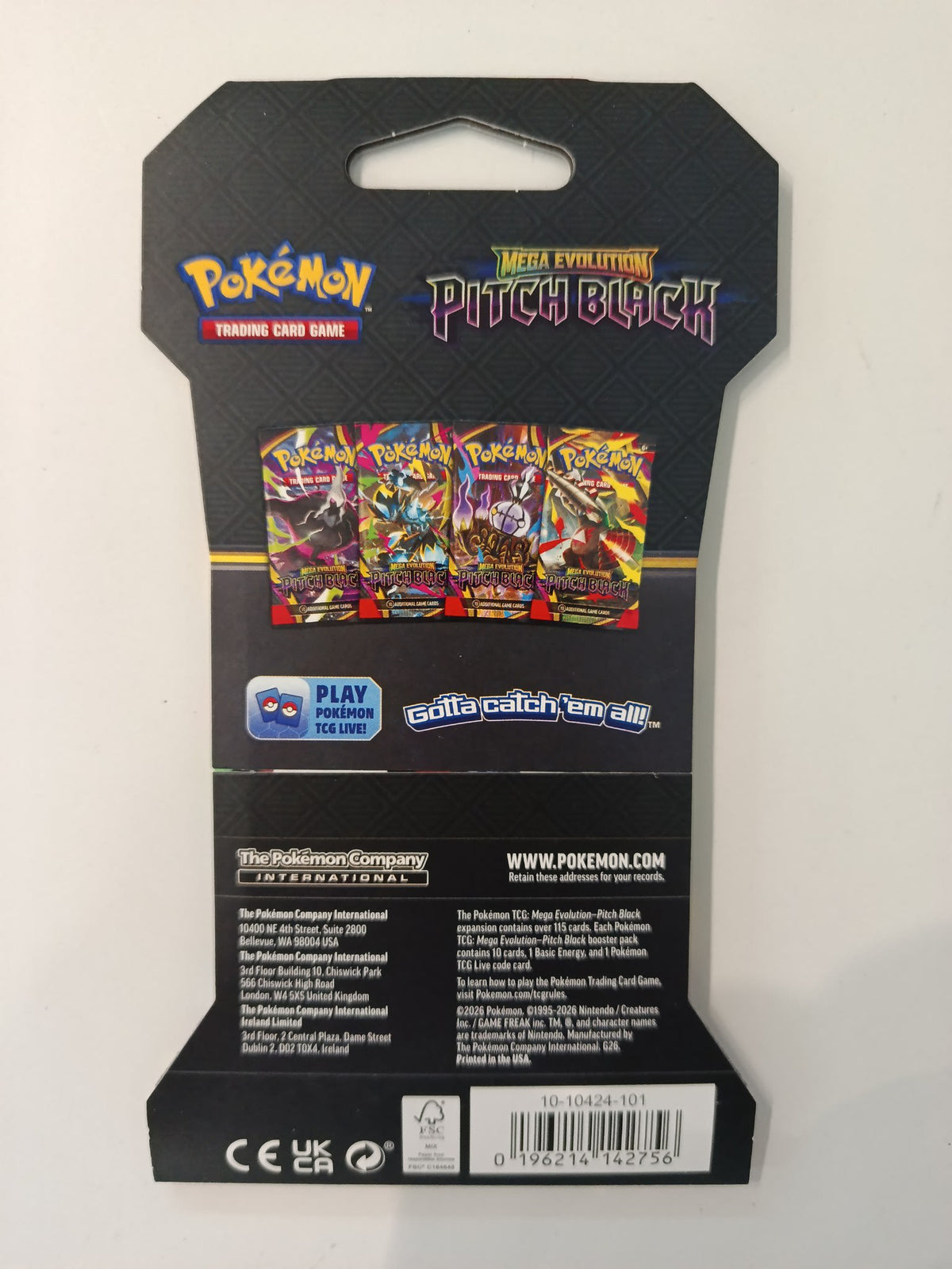 Pokemon Mega Evolution Pitch Black Mega Lucario Booster Pack 2025 (English) - view 2