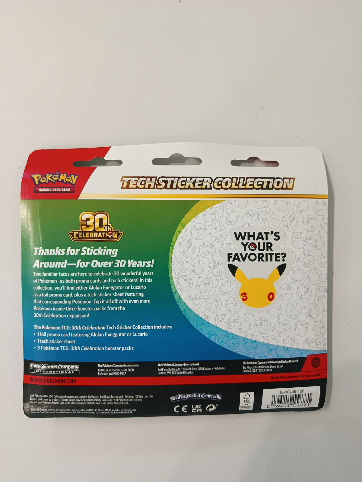 Pokemon 30th Celebration Alolan Exeggutor Tech Sticker Collection 2025 (English) - view 2