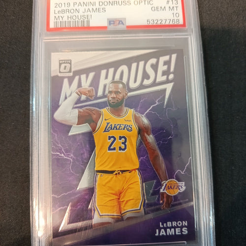 2019 Panini Donruss Optic My House LeBron James #13 PSA GEM MT 10