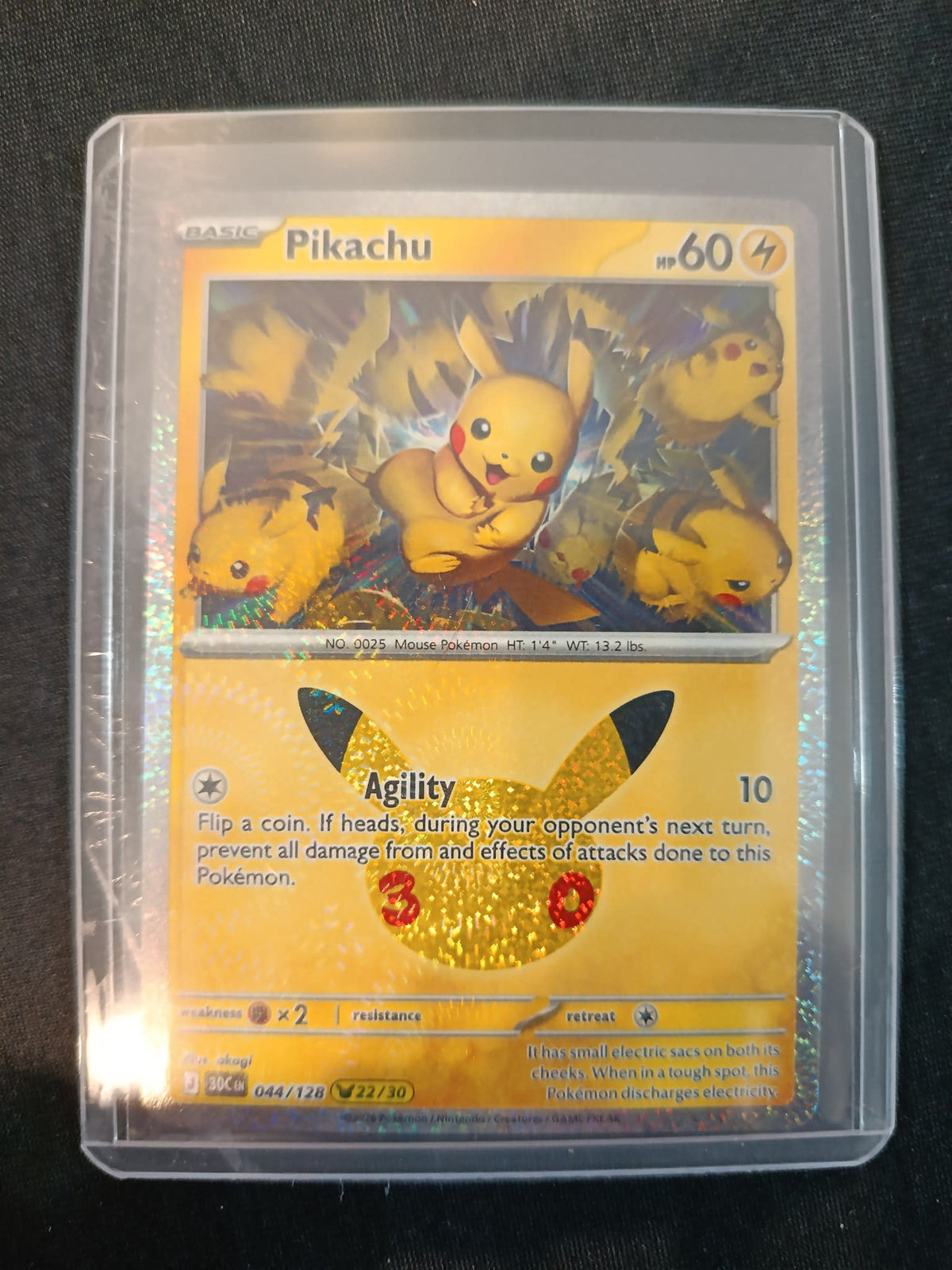 Pokemon Pikachu 30C04 #044/128 (English) 22/30
