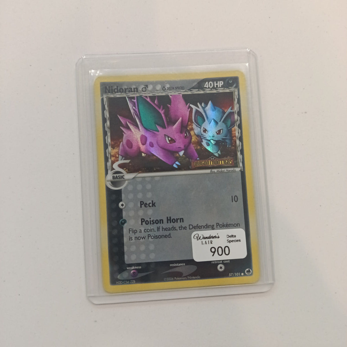 2006 Pokemon Company EX Dragon Frontiers Delta Species Nidoran ♂ #57/101