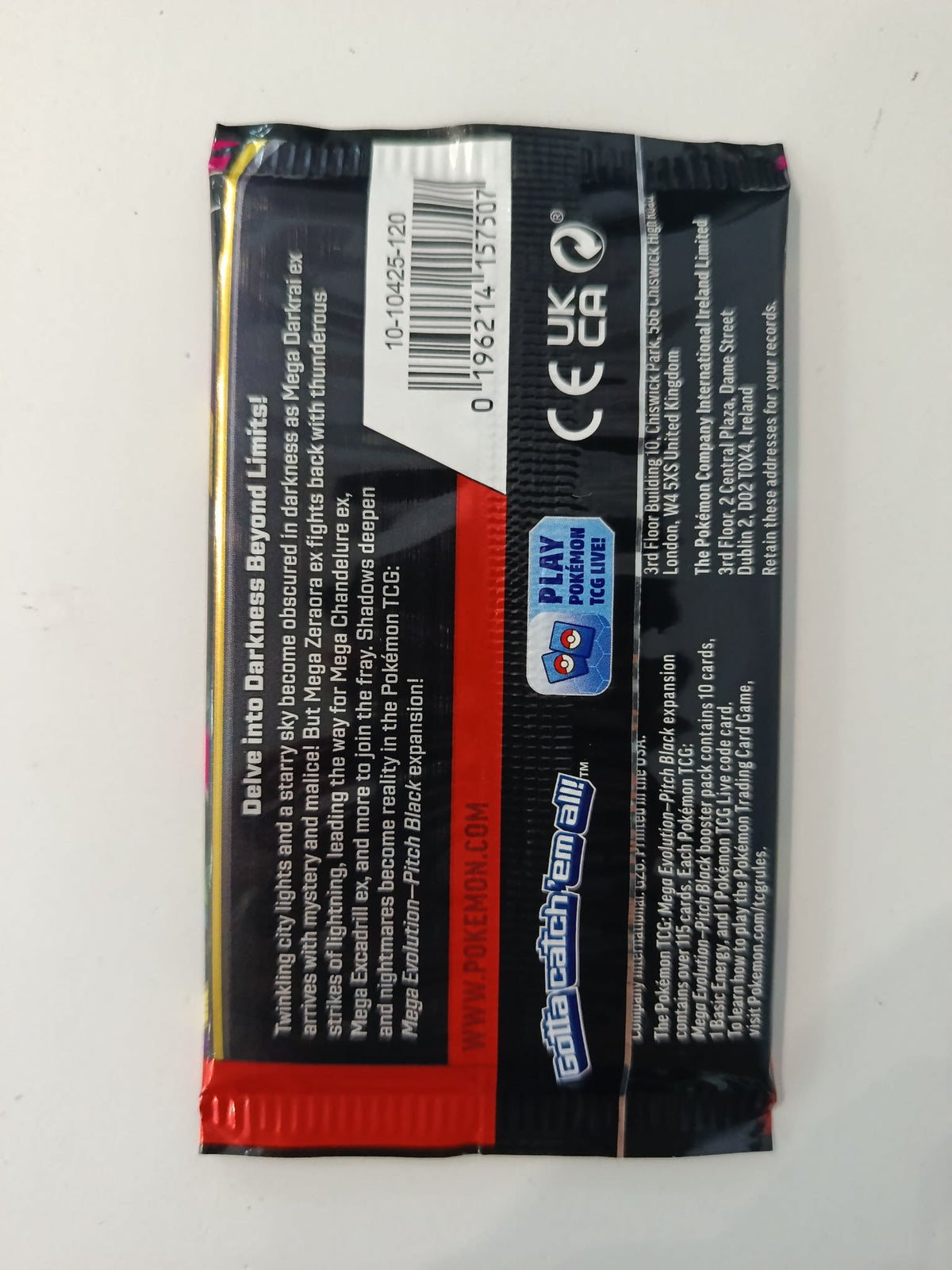 Pokemon Mega Evolution Pitch Black Mega Lucario Booster Pack (English) - view 2