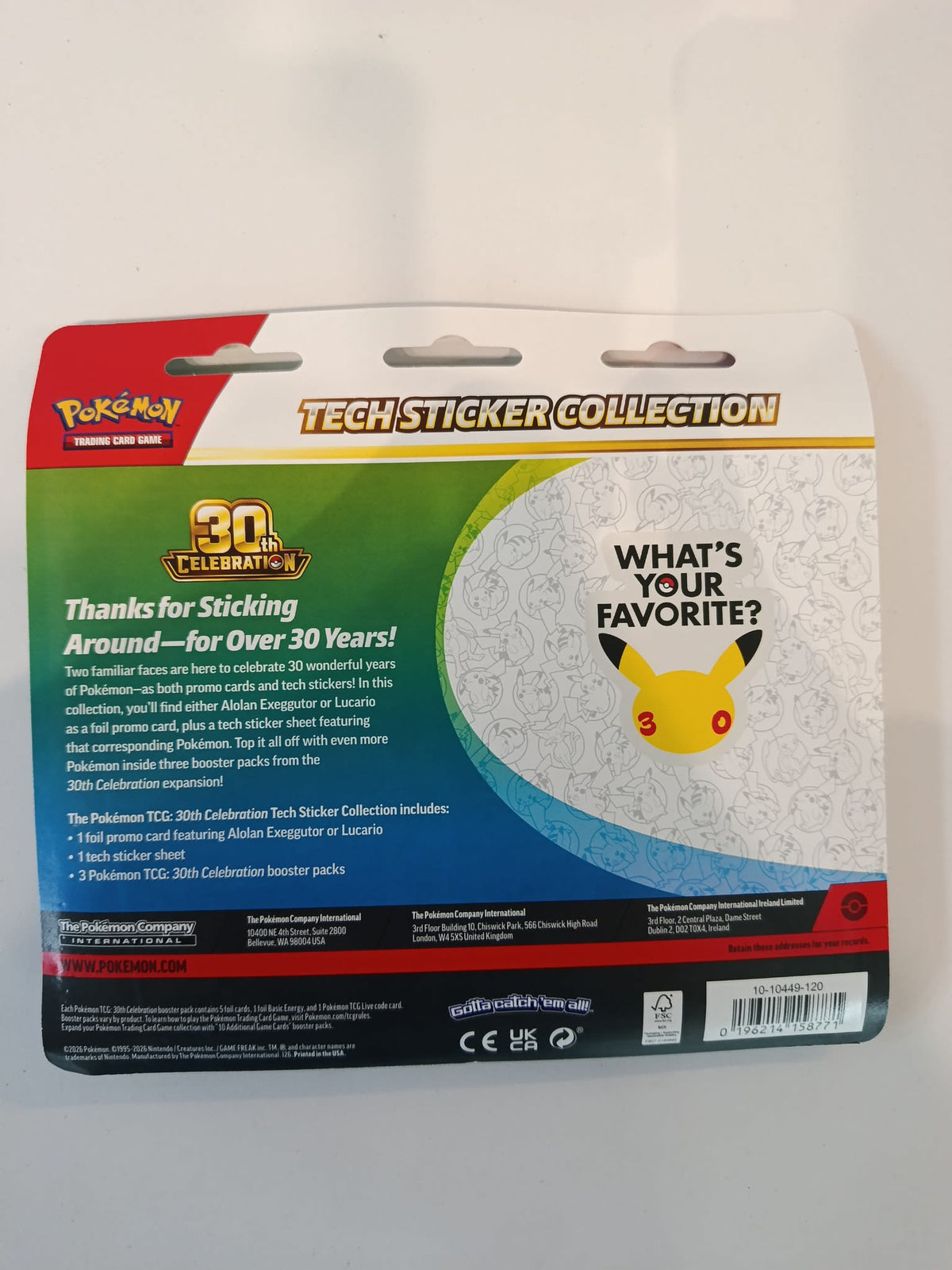 Pokemon 30th Celebration Alolan Exeggutor Tech Sticker Collection 2026 (English) - view 2