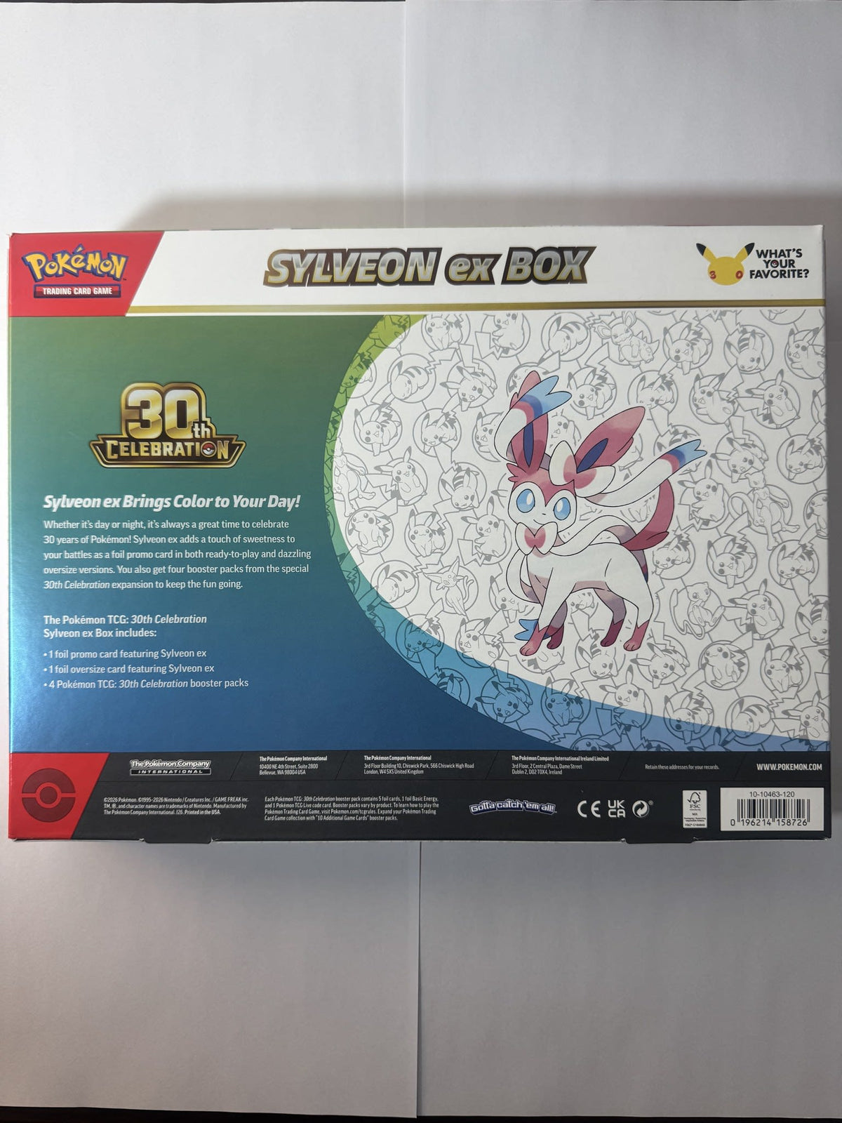 Pokemon 30th Celebration Sylveon ex Collection Box 2025 (English) - view 2