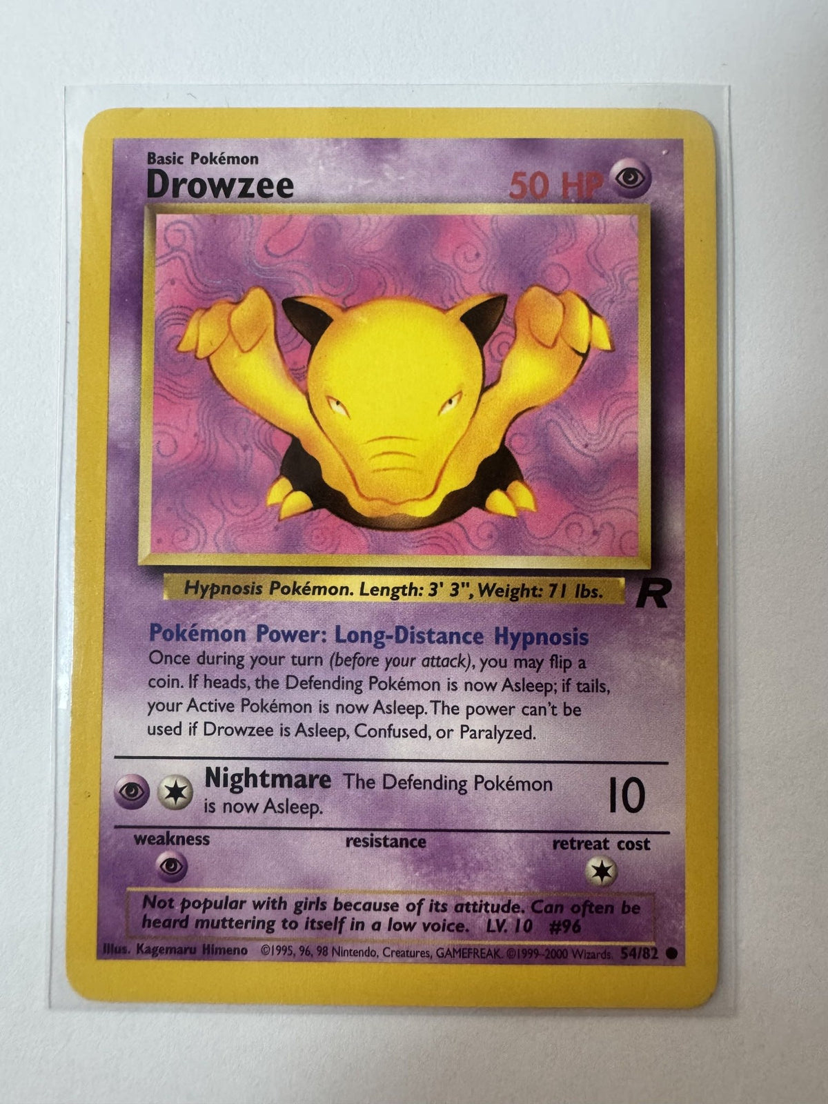 Pokemon Drowzee Team Rocket #54/82 2000 (English)