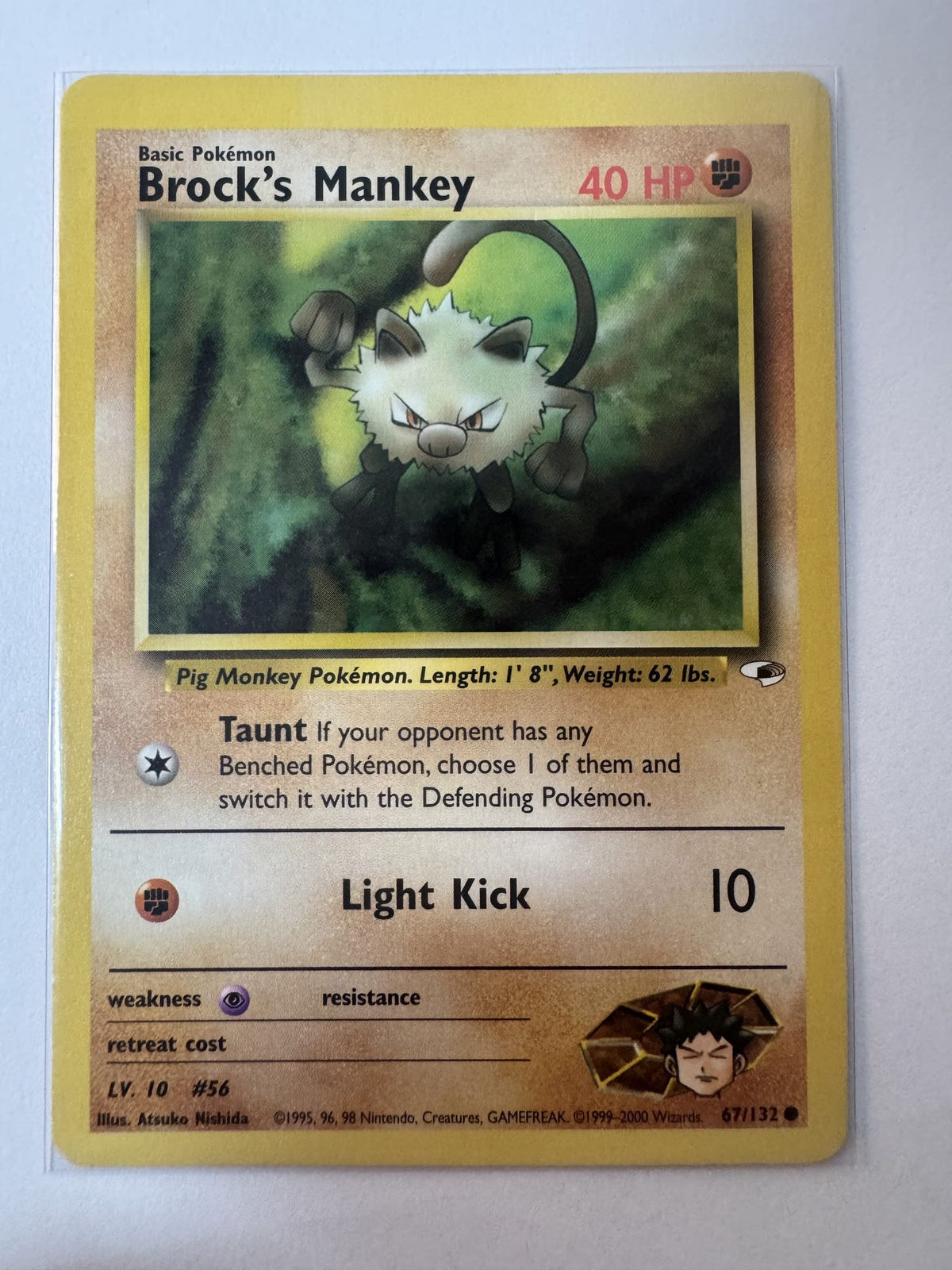 Pokemon Brock's Mankey Gym Heroes #67/132 2000 (English)