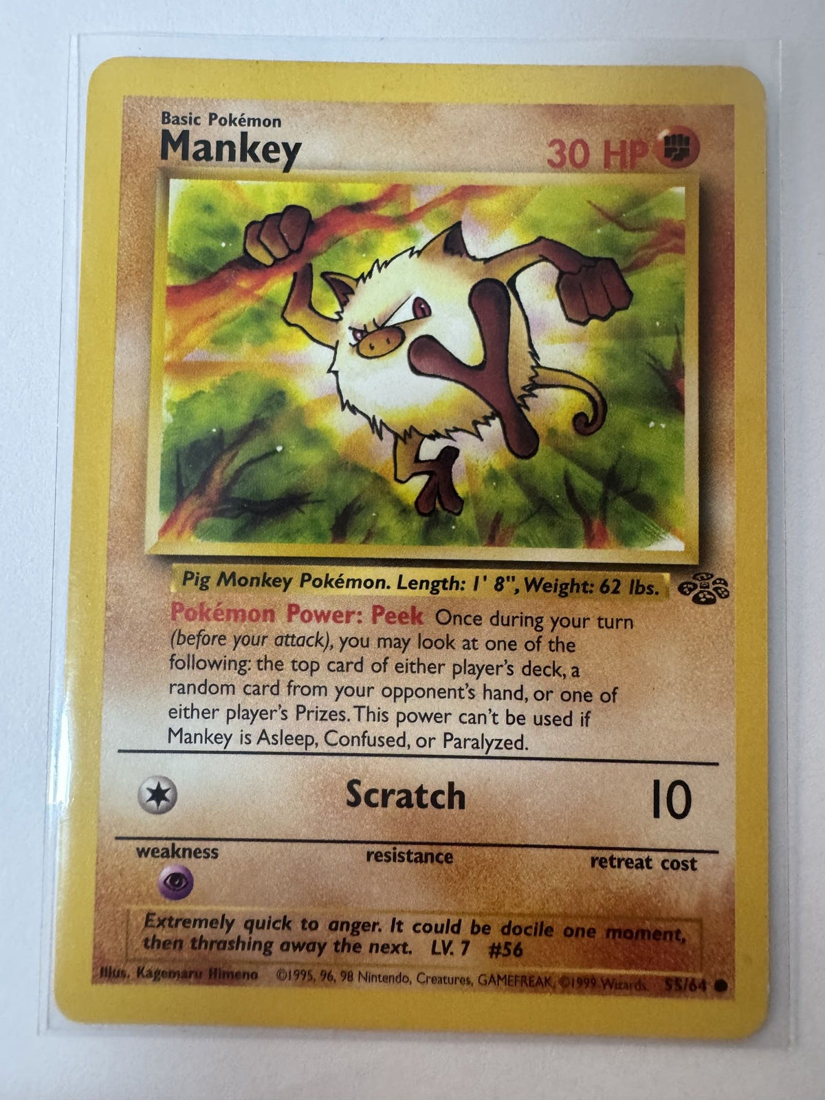 Pokemon Mankey Jungle #55/64 1999 (English)