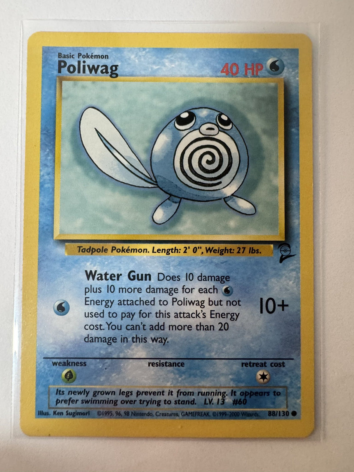 Pokemon Poliwag Base Set 2 #88/130 2000 (English)
