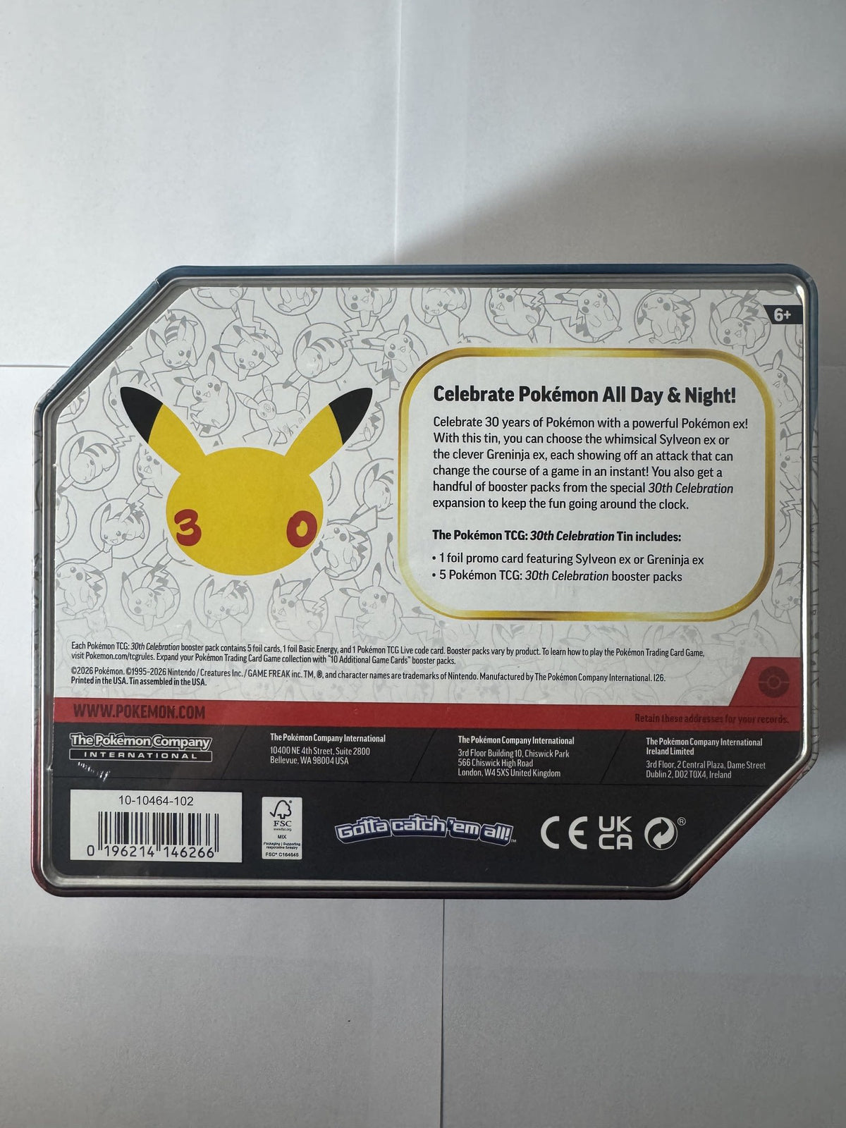 Pokemon 30th Celebration Sylveon ex Tin 2025 (English) - view 2