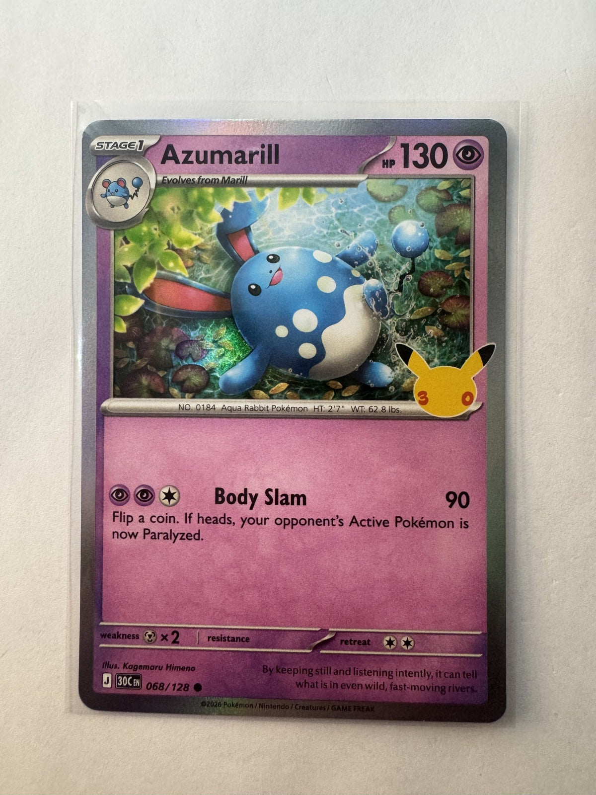 Pokemon Azumarill 30C EN #068/128 2026 (English)