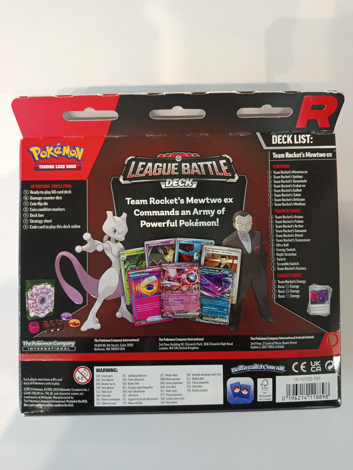Pokemon League Battle Deck Team Rocket's Mewtwo ex 2025 (English) - view 2