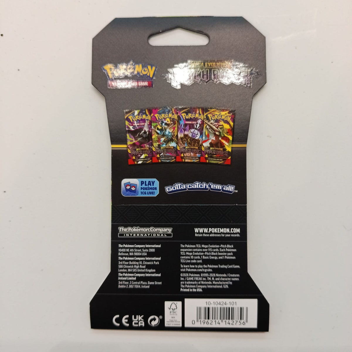Pokemon Mega Evolution Pitch Black Mega Gengar Booster Pack (English) - view 2