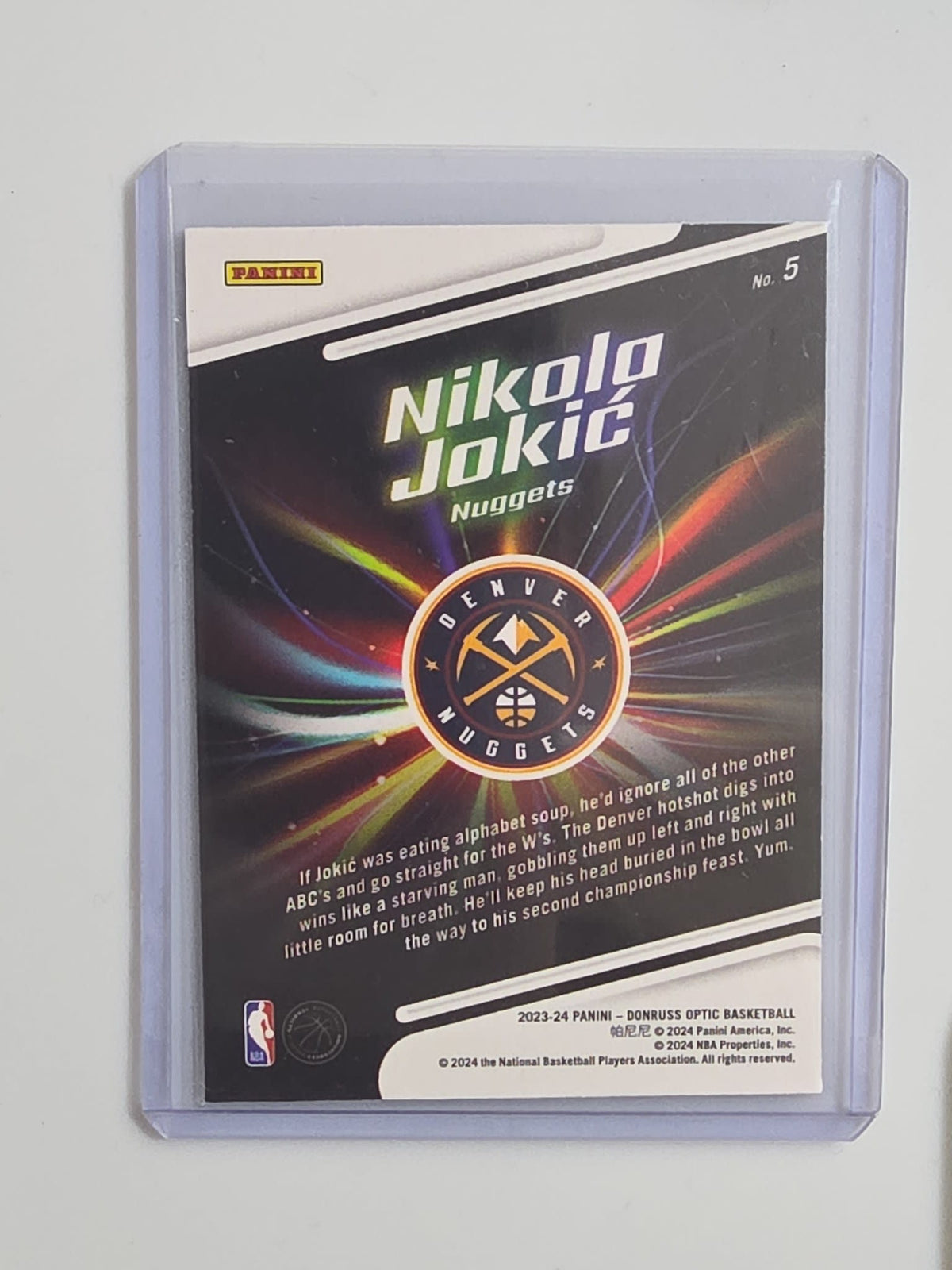 2023-24 Panini Donruss Optic Lights Out Nikola Jokić #5 - view 2