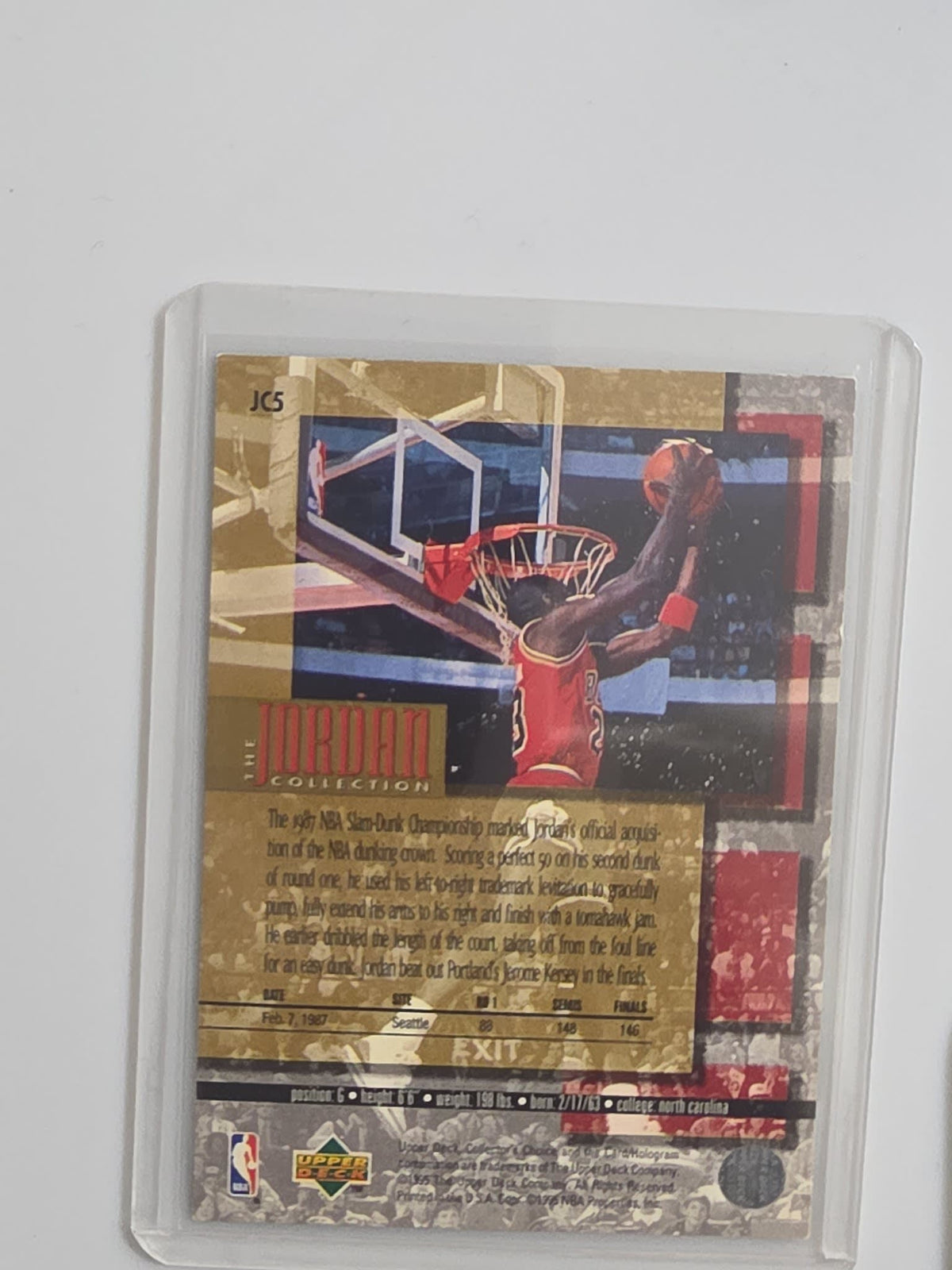 1996 Upper Deck Collector's Choice The Jordan Collection Michael Jordan #JC5 - view 2