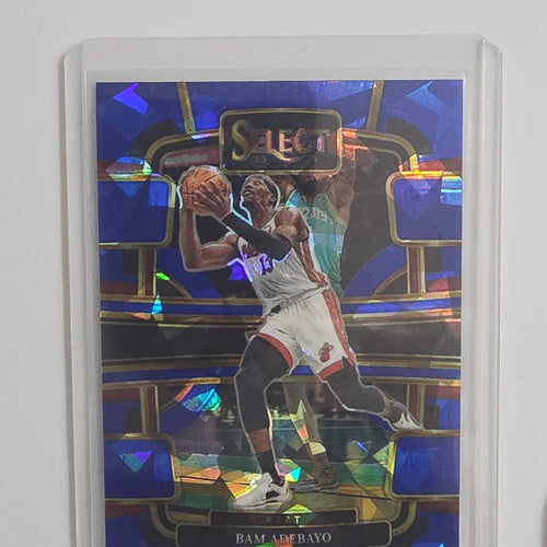 2023-24 Panini Select Concourse Bam Adebayo Blue Cracked Ice #59