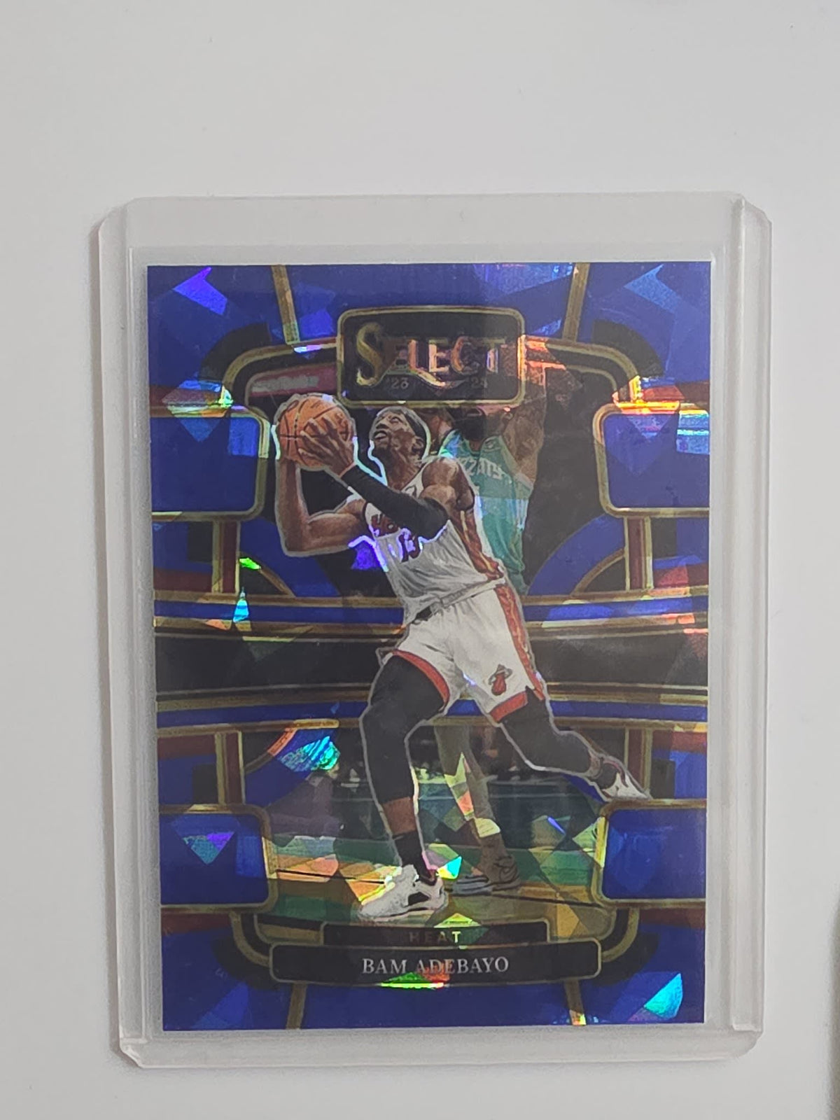 2023-24 Panini Select Concourse Bam Adebayo Blue Cracked Ice #59