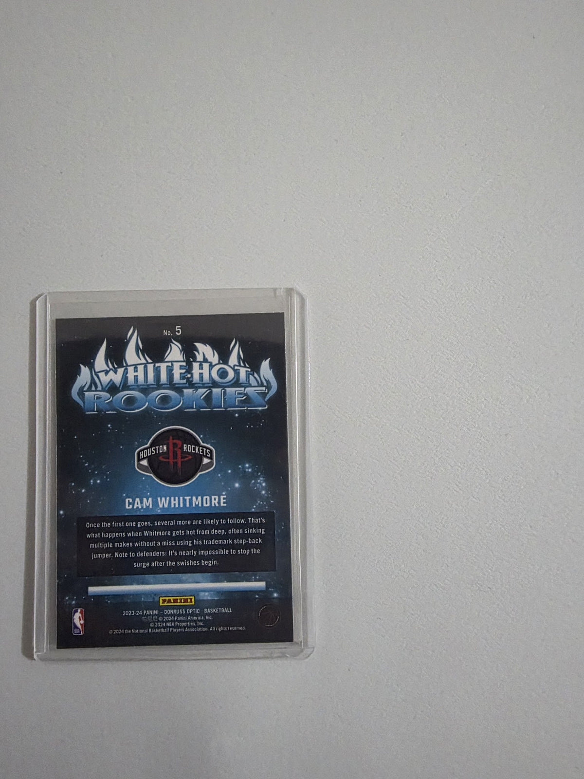2023-24 Panini Donruss Optic White Hot Rookies Cam Whitmore #5 - view 2