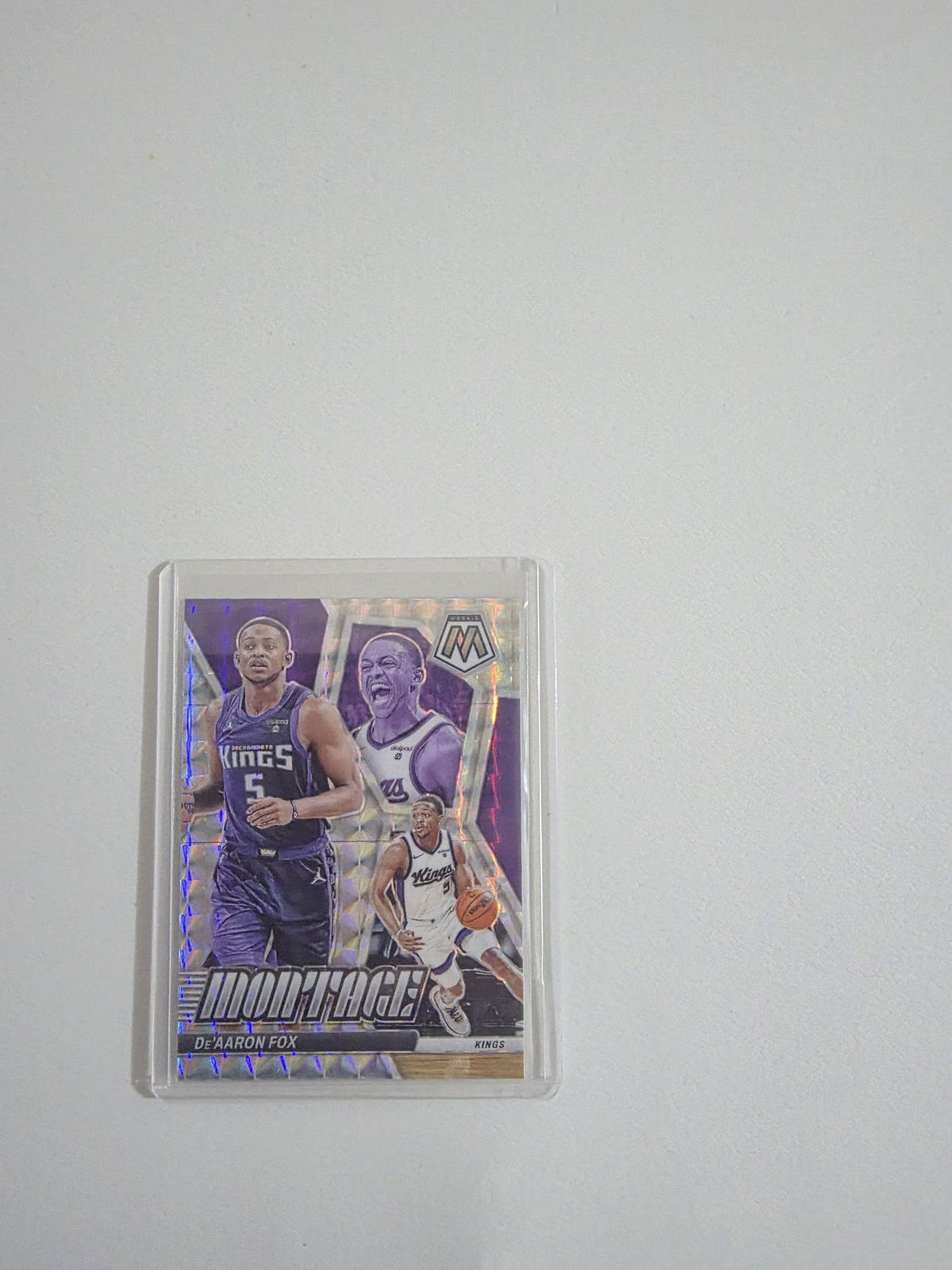 2023-24 Panini Mosaic Montage De'Aaron Fox Silver Prizm #1