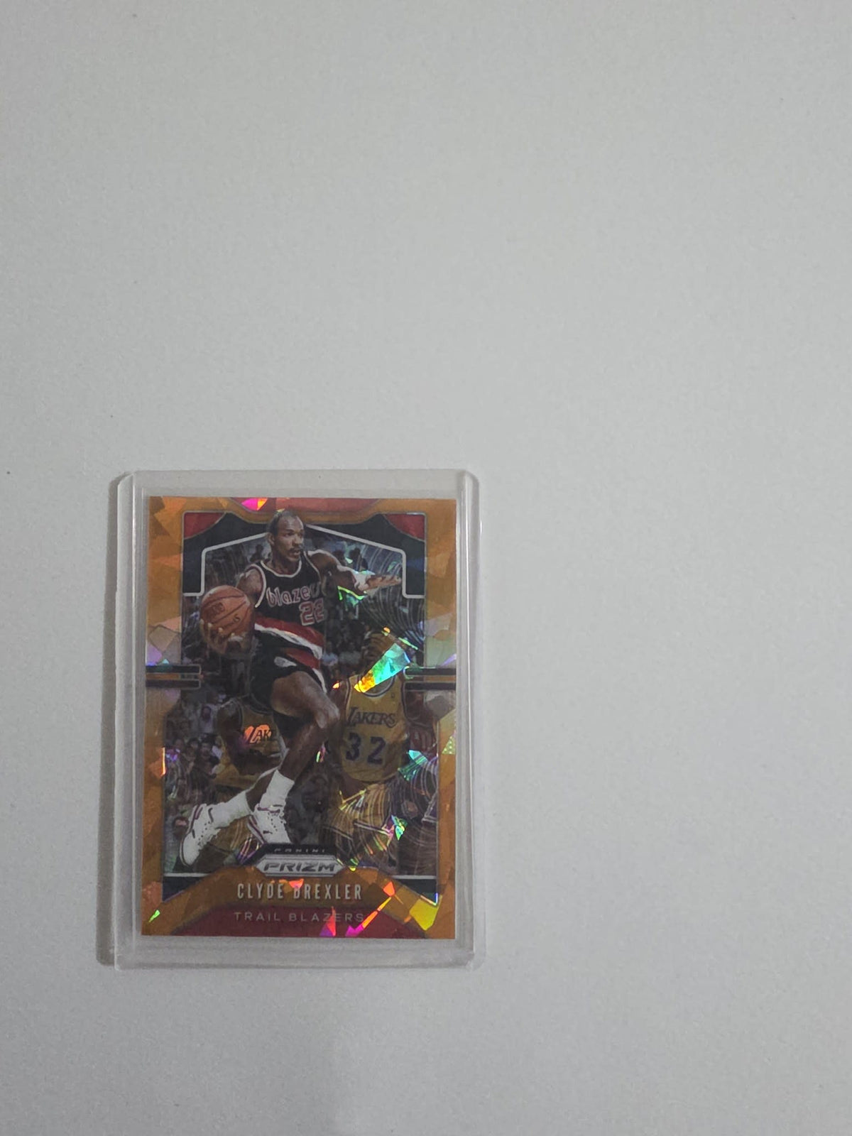 2019 Panini Prizm Clyde Drexler Orange Ice #23