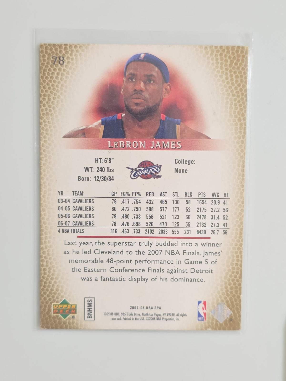 2007 Upper Deck SP Authentic LeBron James #78 - view 2
