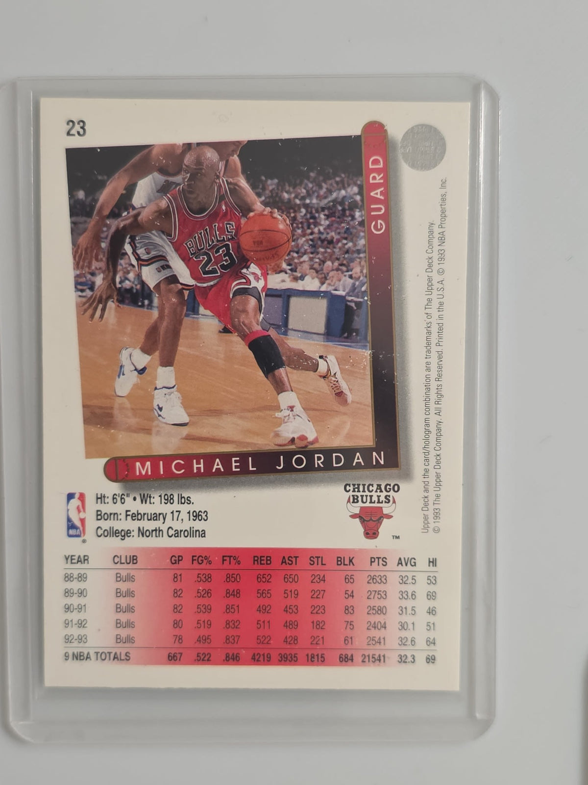 1993 Upper Deck Michael Jordan #23 - view 2