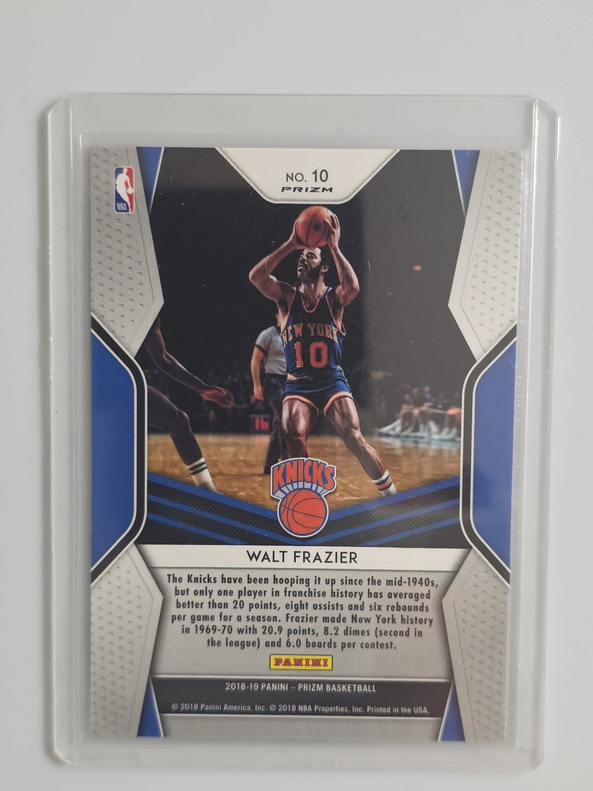 2018-19 Panini Prizm Dominance Walt Frazier Silver Prizm #10 - view 2
