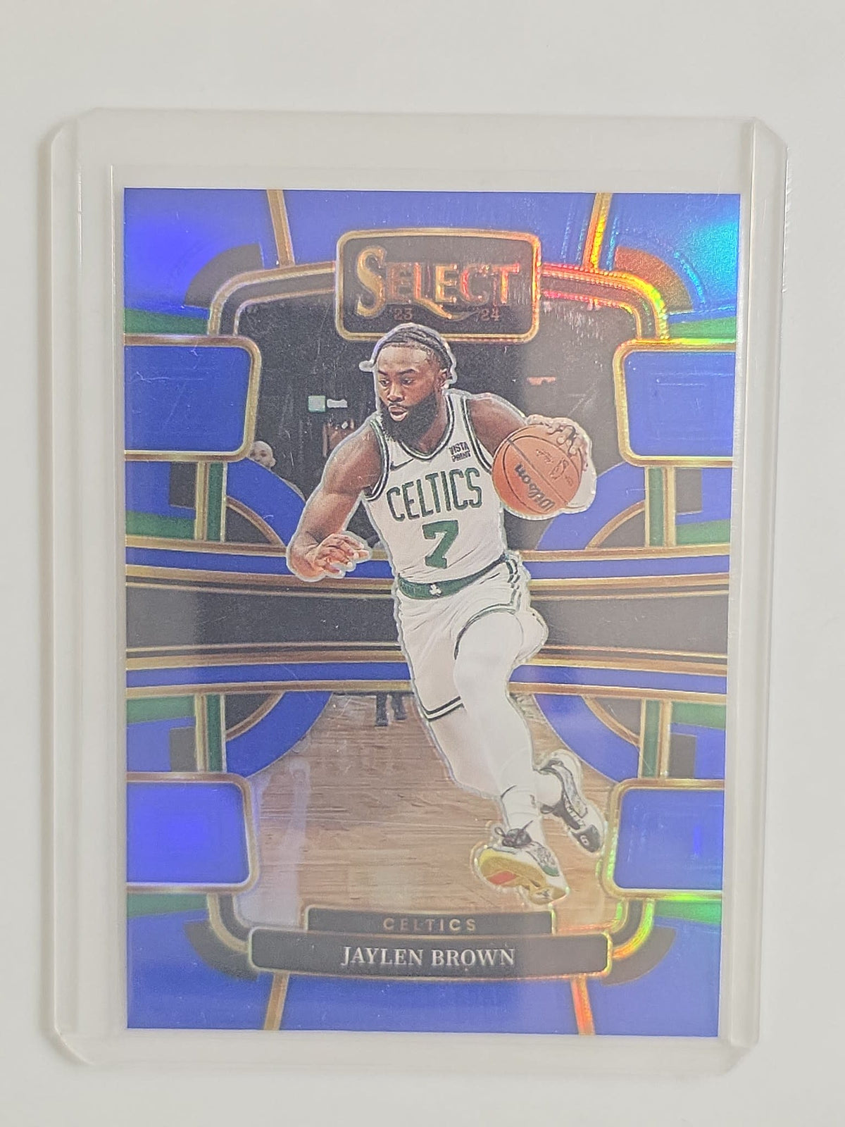 2023-24 Panini Select Basketball Concourse Jaylen Brown Blue Prizm #22