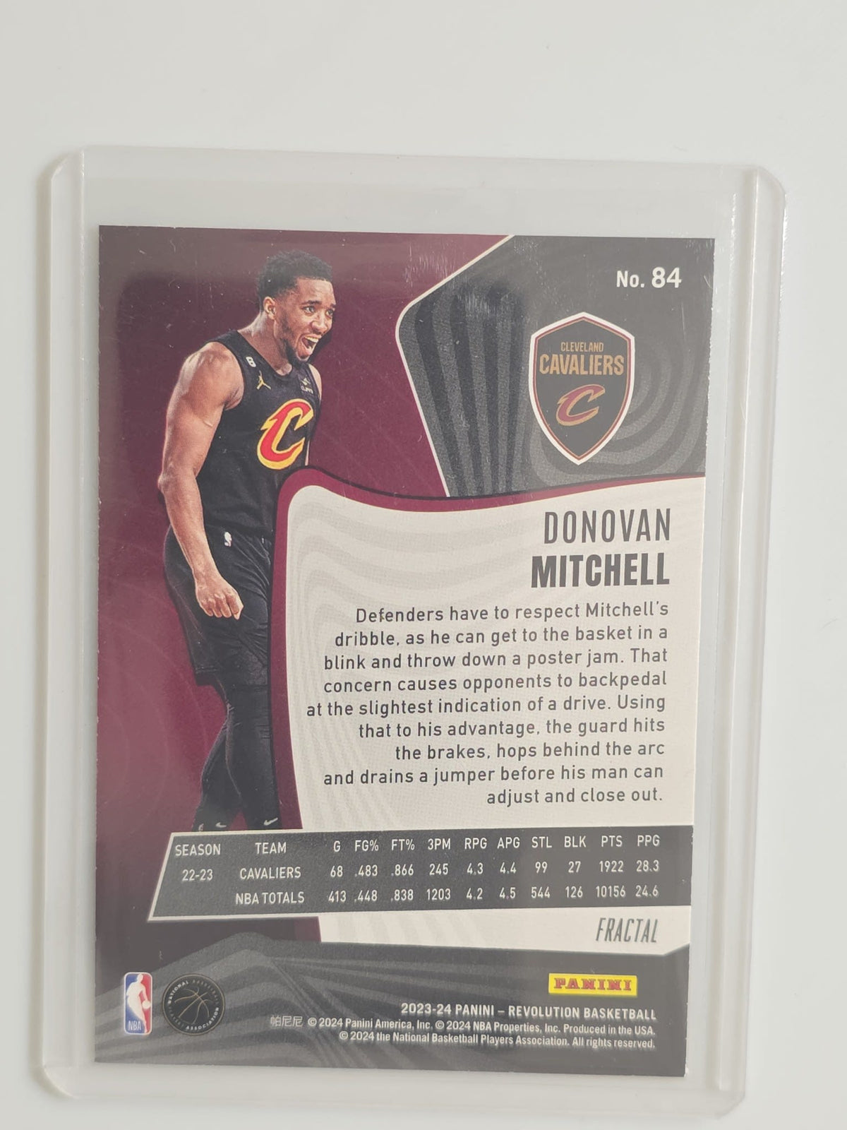 2023-24 Panini Revolution Donovan Mitchell Fractal #84 - view 2